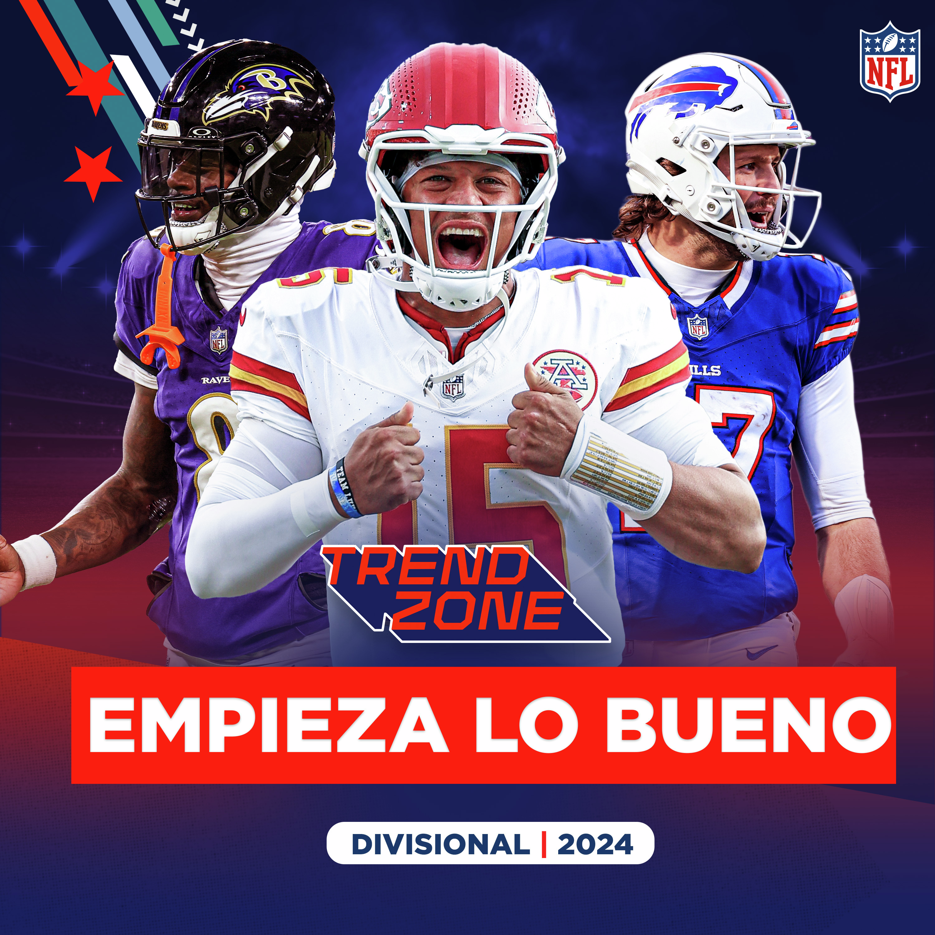 Imagen de Ravens-Bills, final ADELANTADA, y por el MVP; Chiefs y Lions, rumbo al ANILLO, Commanders y Rams pueden SORPRENDER