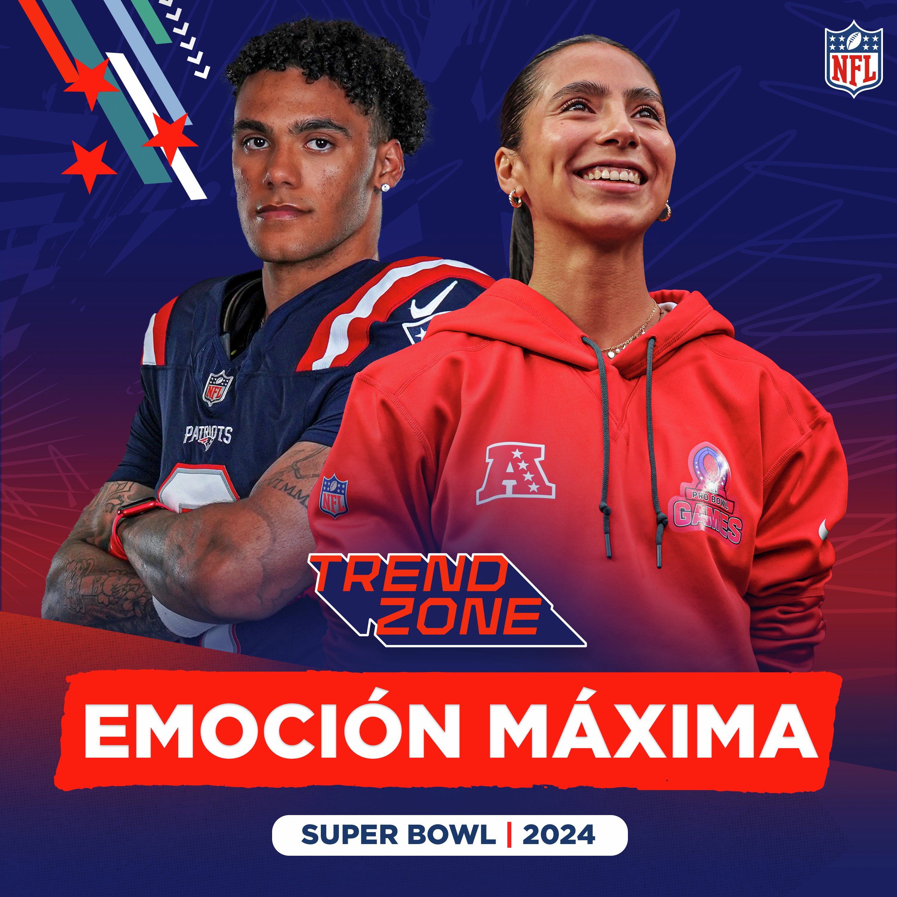 Imagen de Christian González, NUEVA estrella de la NFL y Diana Flores, figura del Flag Football en Trendzone