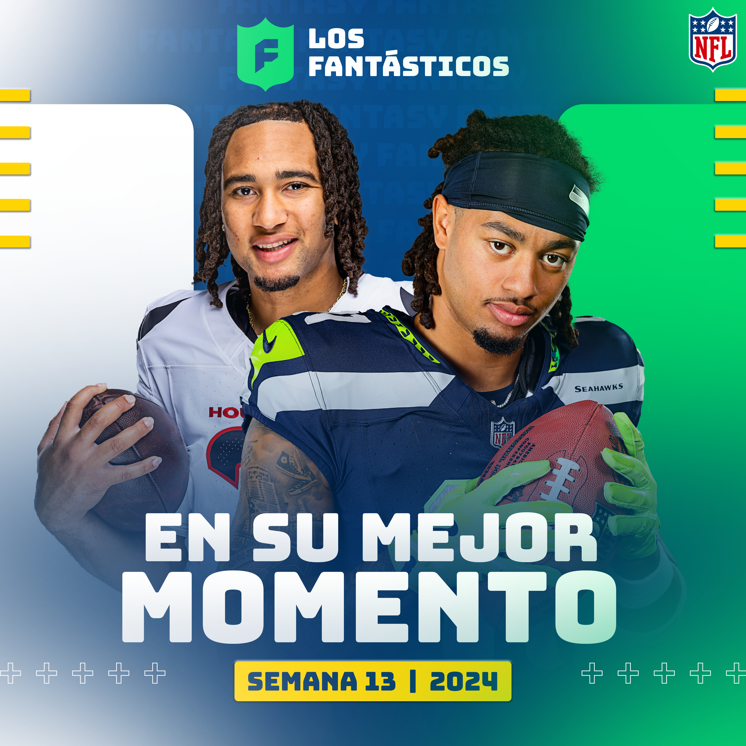 Imagen de C.J. Stroud, Jaxon Smith-Njigba y otros jugadores en su mejor momento para fantasy football