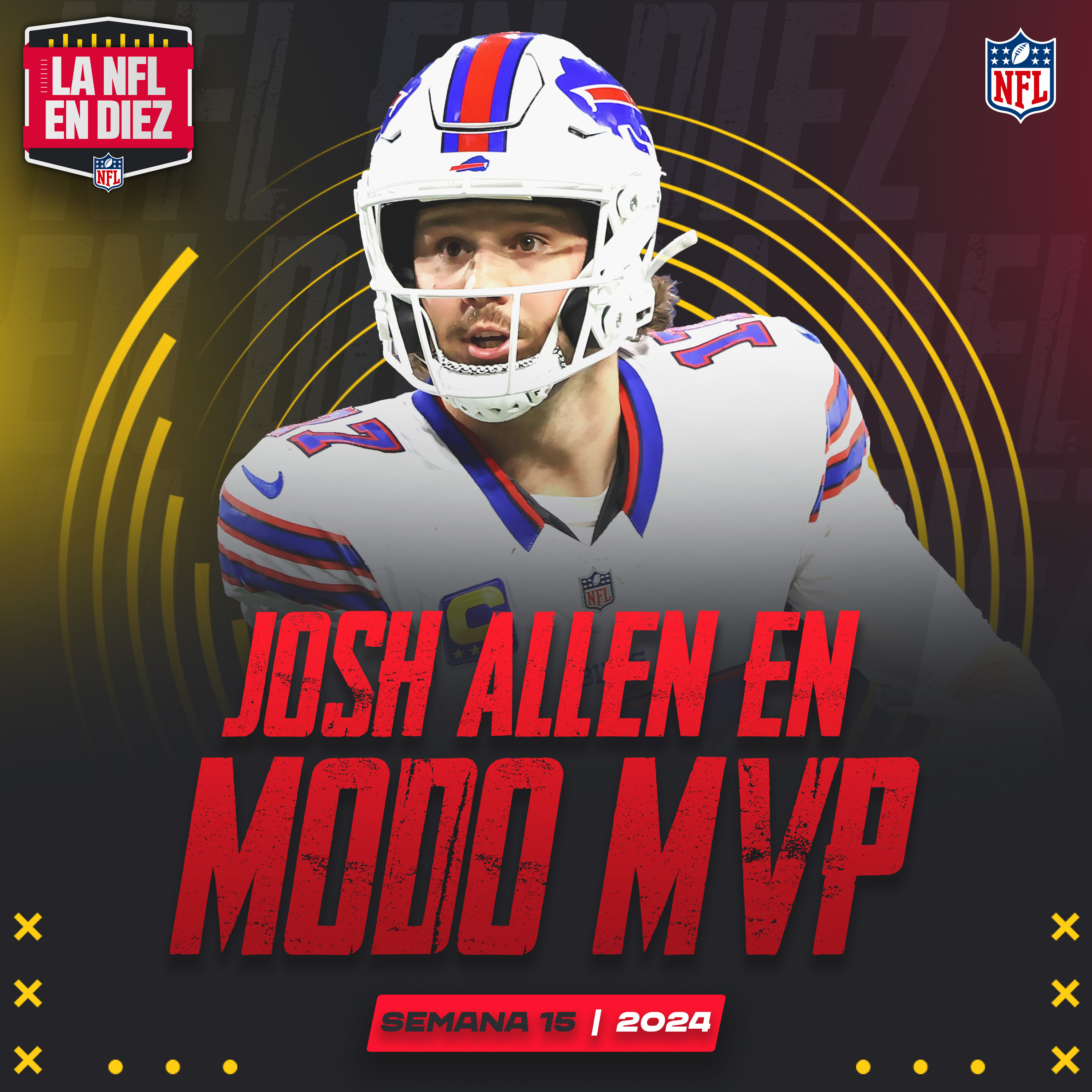 Imagen de Josh Allen rumbo al MVP | Hurts silencia las críticas | Broncos rumbo a Playoffs