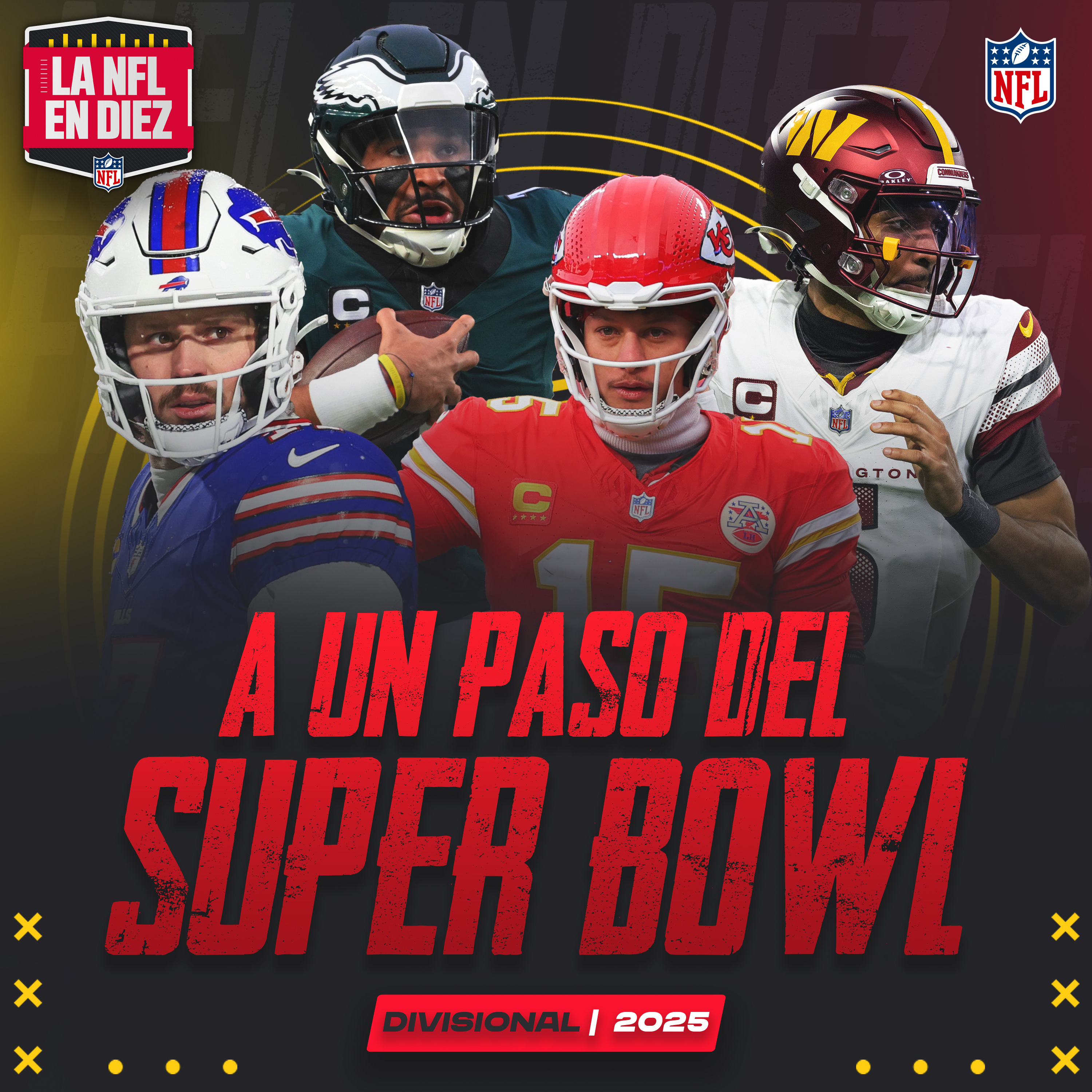 Imagen de Listas las finales de Conferencia: Chiefs jugará su séptima en casa | Commanders y su historia de Cenicienta