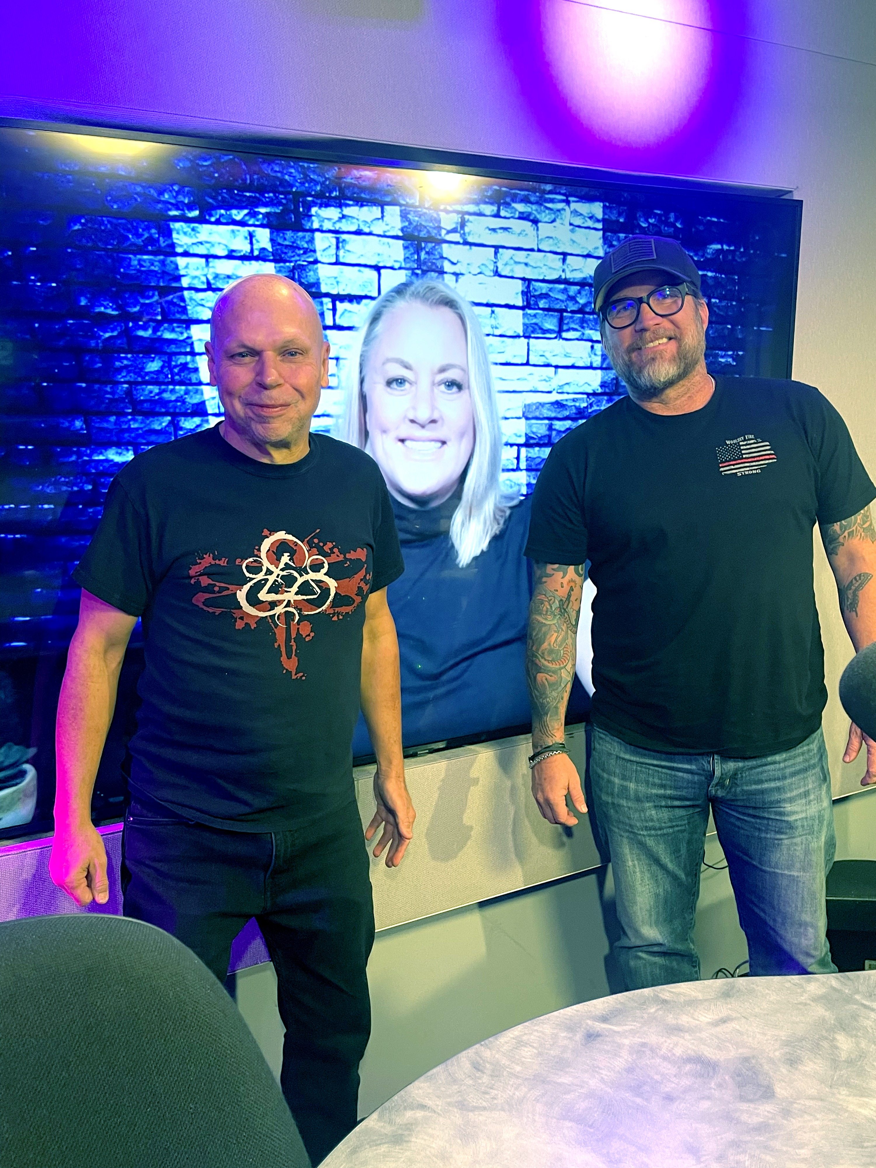 Heidi and Frank with guest Matt Pinfield