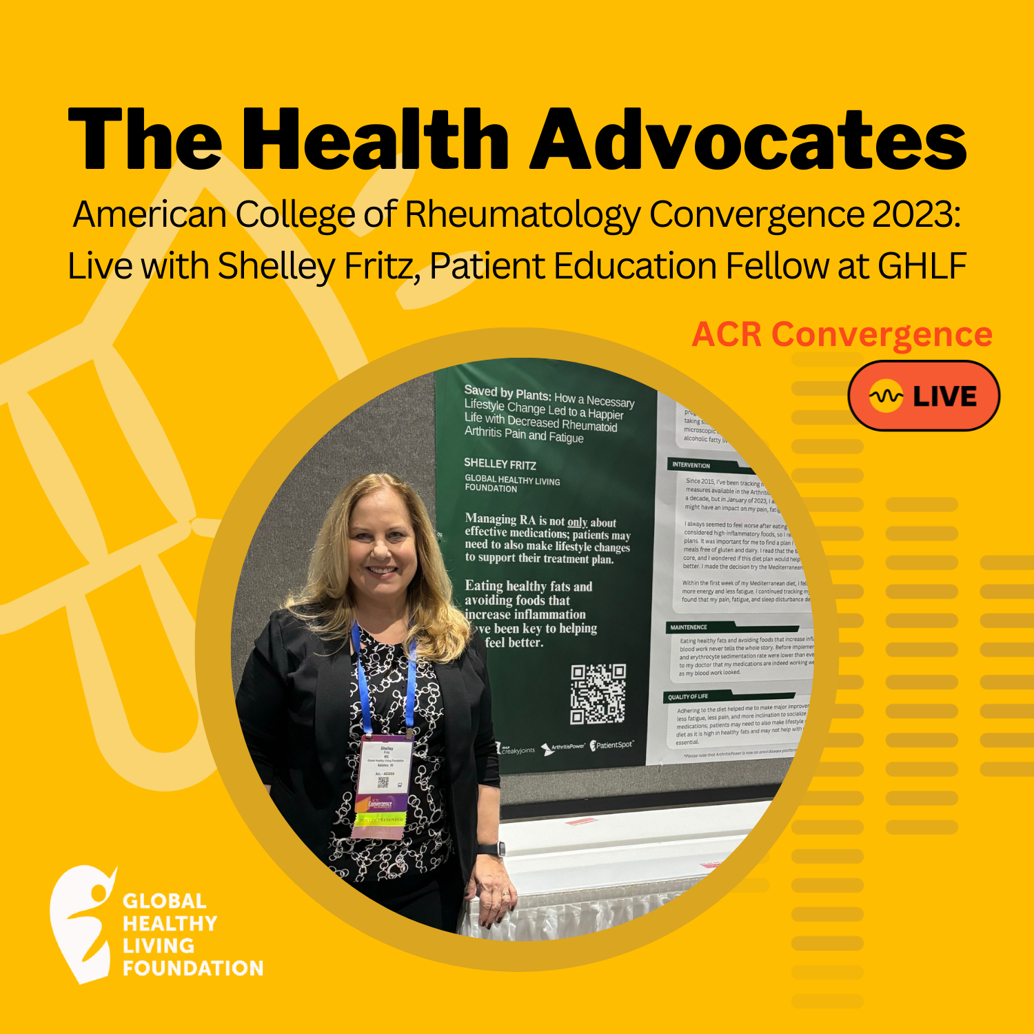 American College of Rheumatology Convergence 2023: Live with Shelley Fritz, Patient Education Fellow at GHLF