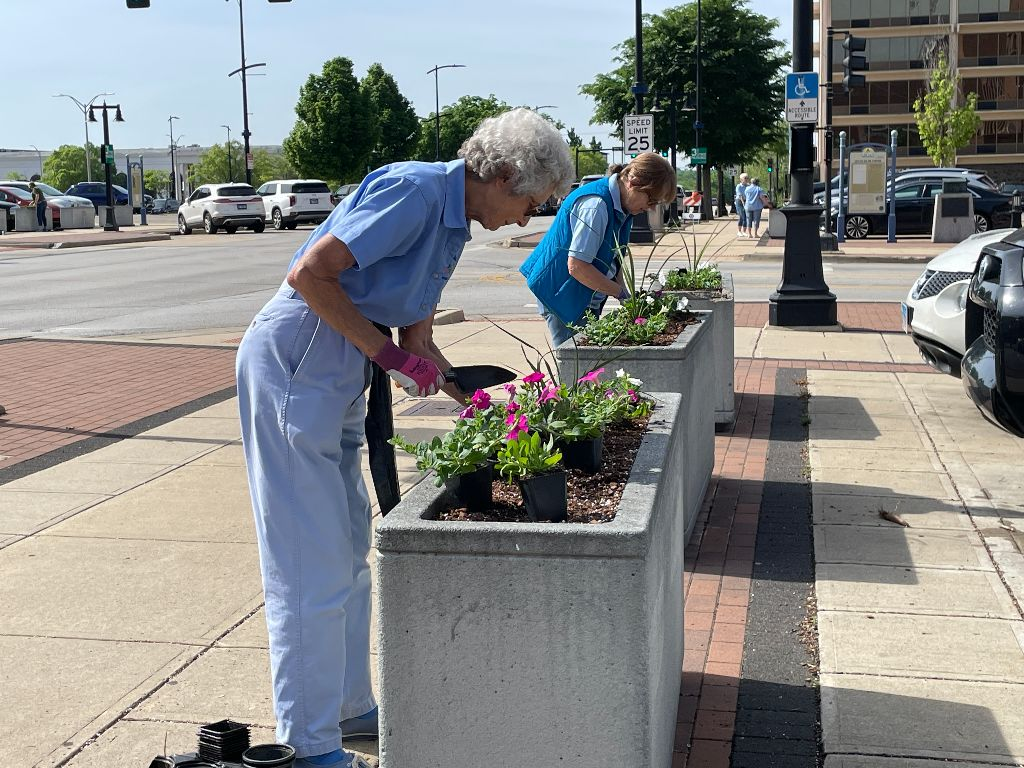 Kathy Sorensen, Chair of Blooms and Landscape Committee