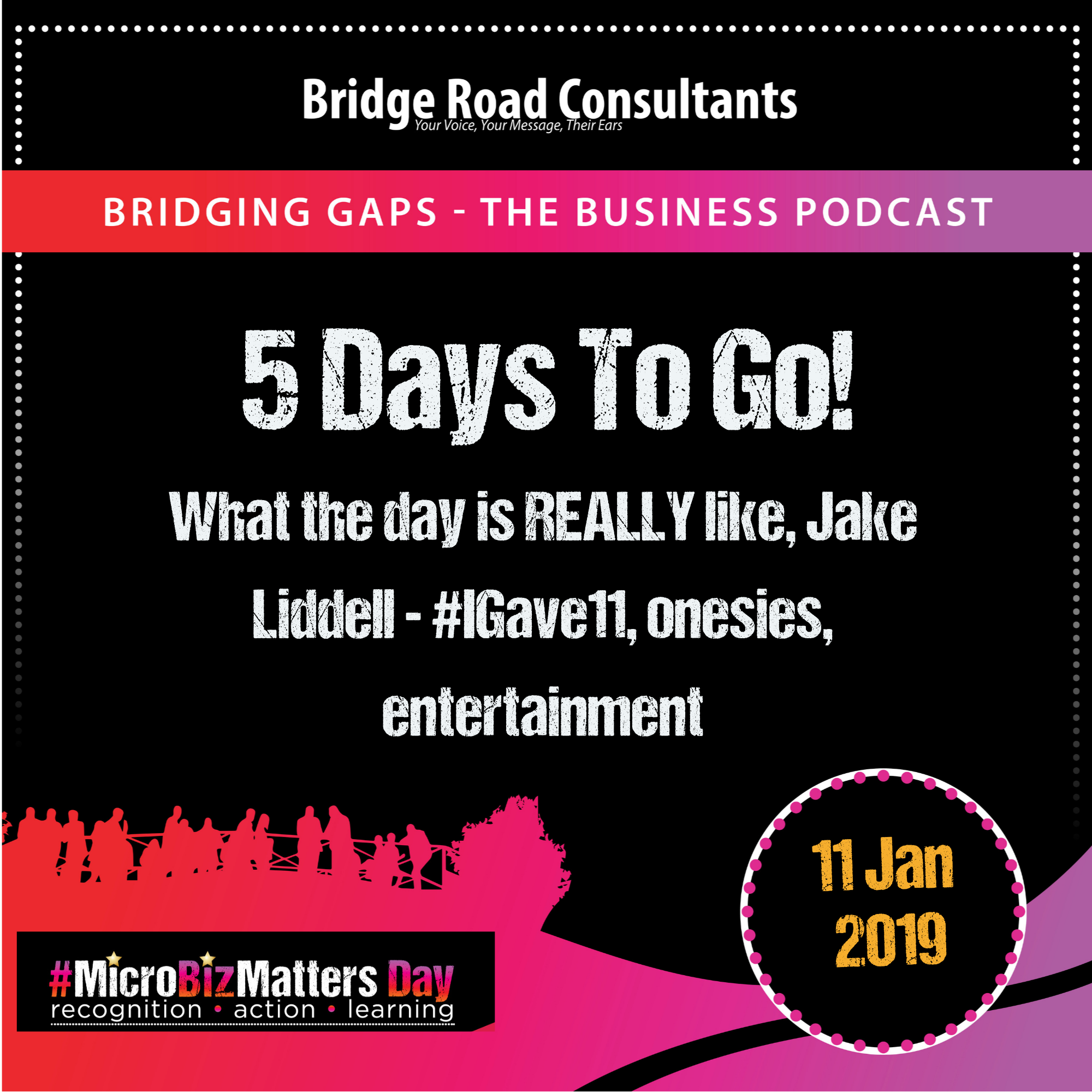 #MicroBizMatters Day - the day itself, Jake Liddell on #IGave11, Onesies