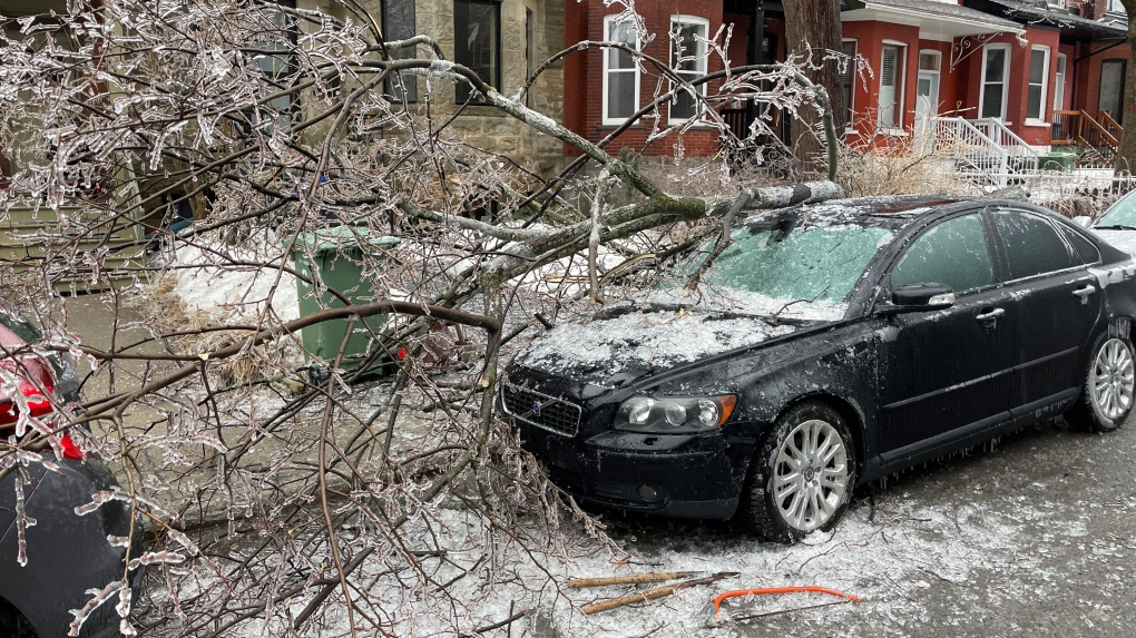 Hydro-Quebec provides an update after freezing rain causes power outages in Montreal