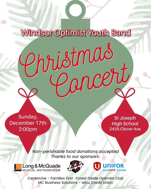 Windsor Optimist Youth Band - Giving Back to the Community