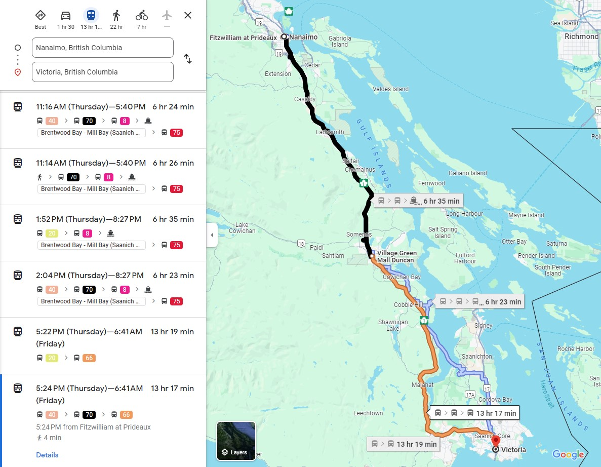 Advocates call for frequent, affordable interregional transit service on Vancouver Island