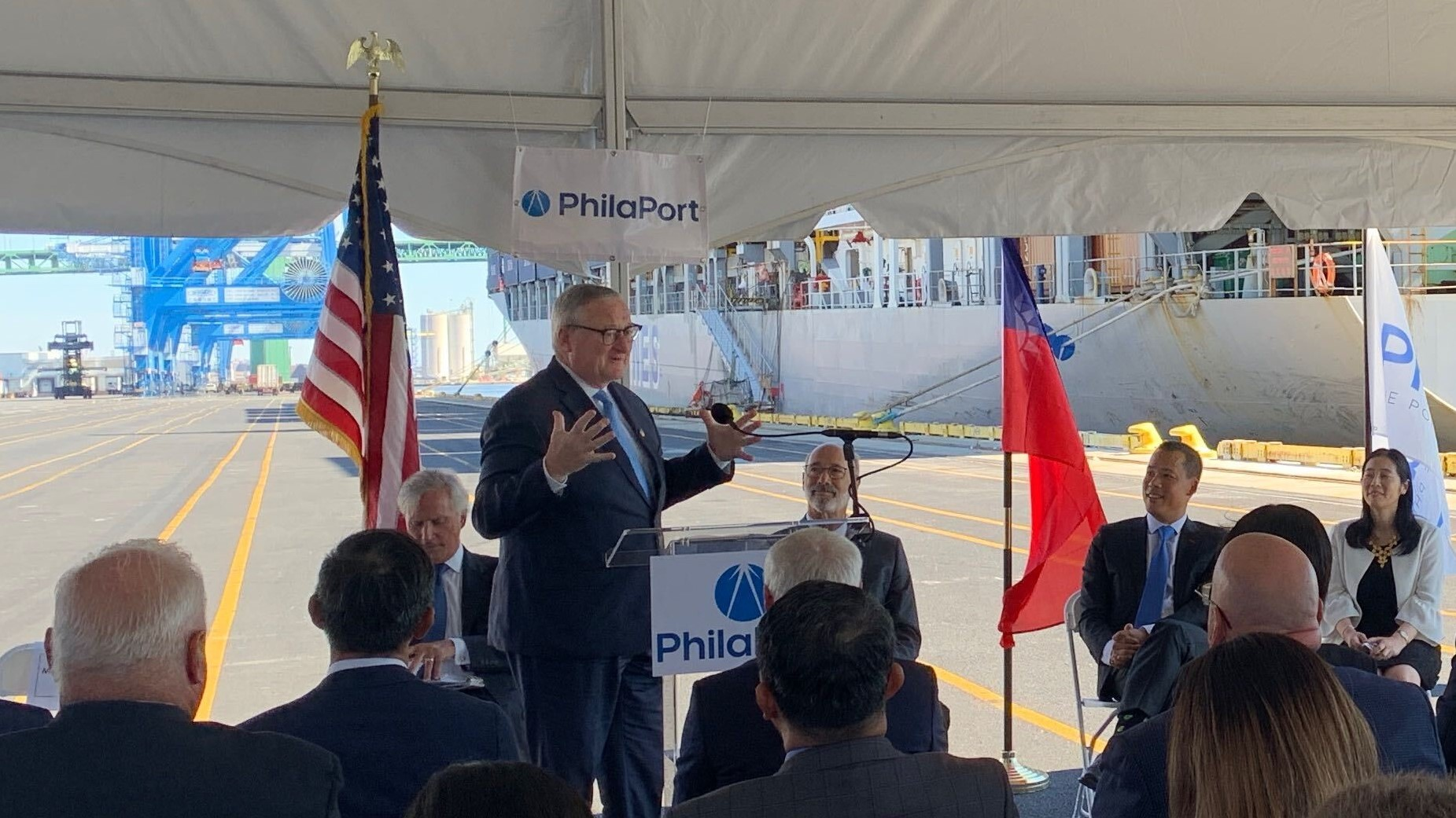 Port of Philadelphia welcomes 1st direct maritime shipping service with Asia