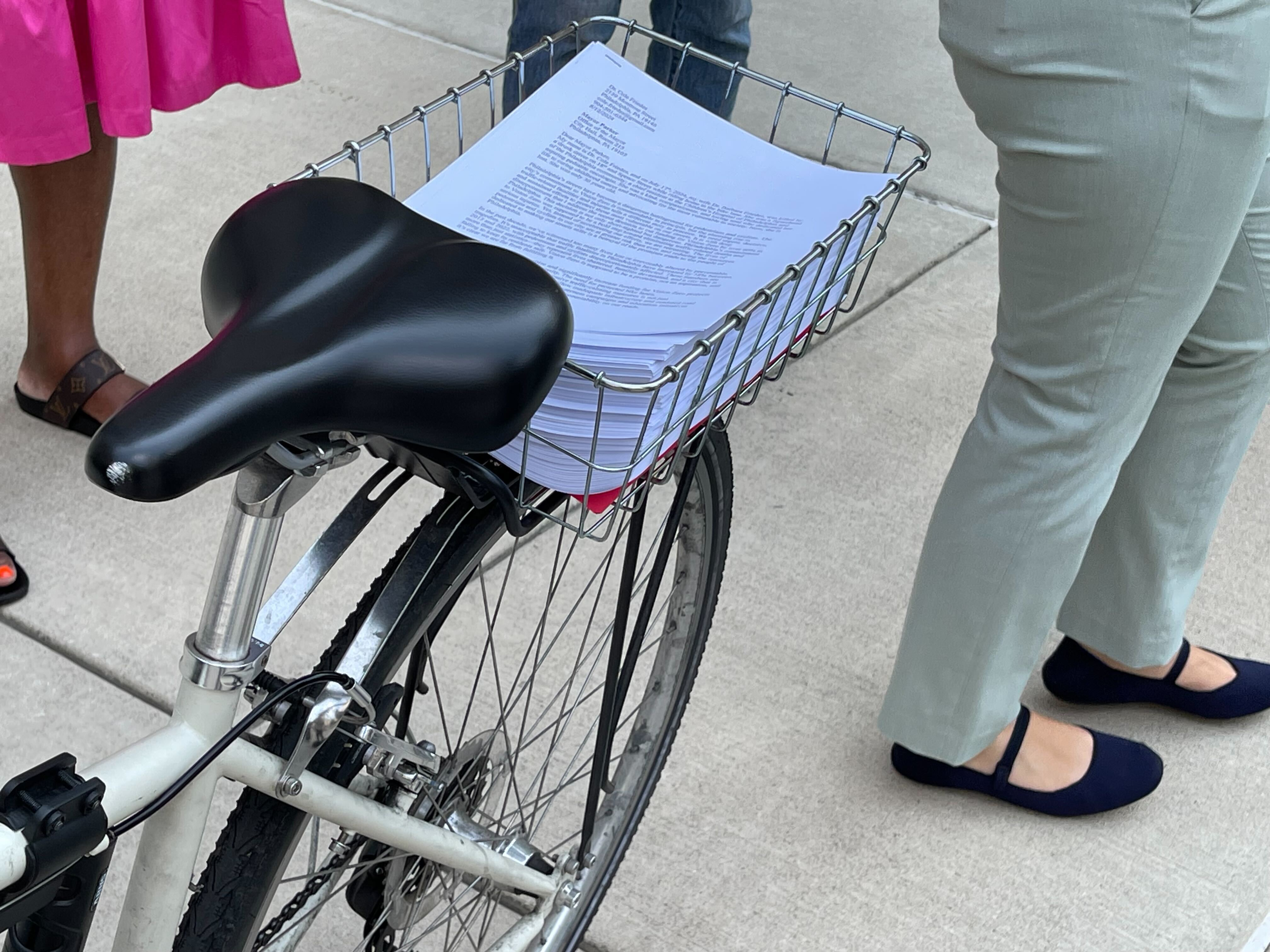 Philly bicycle advocates deliver 6,000 petitions demanding action from mayor, City Council on protected bike lanes