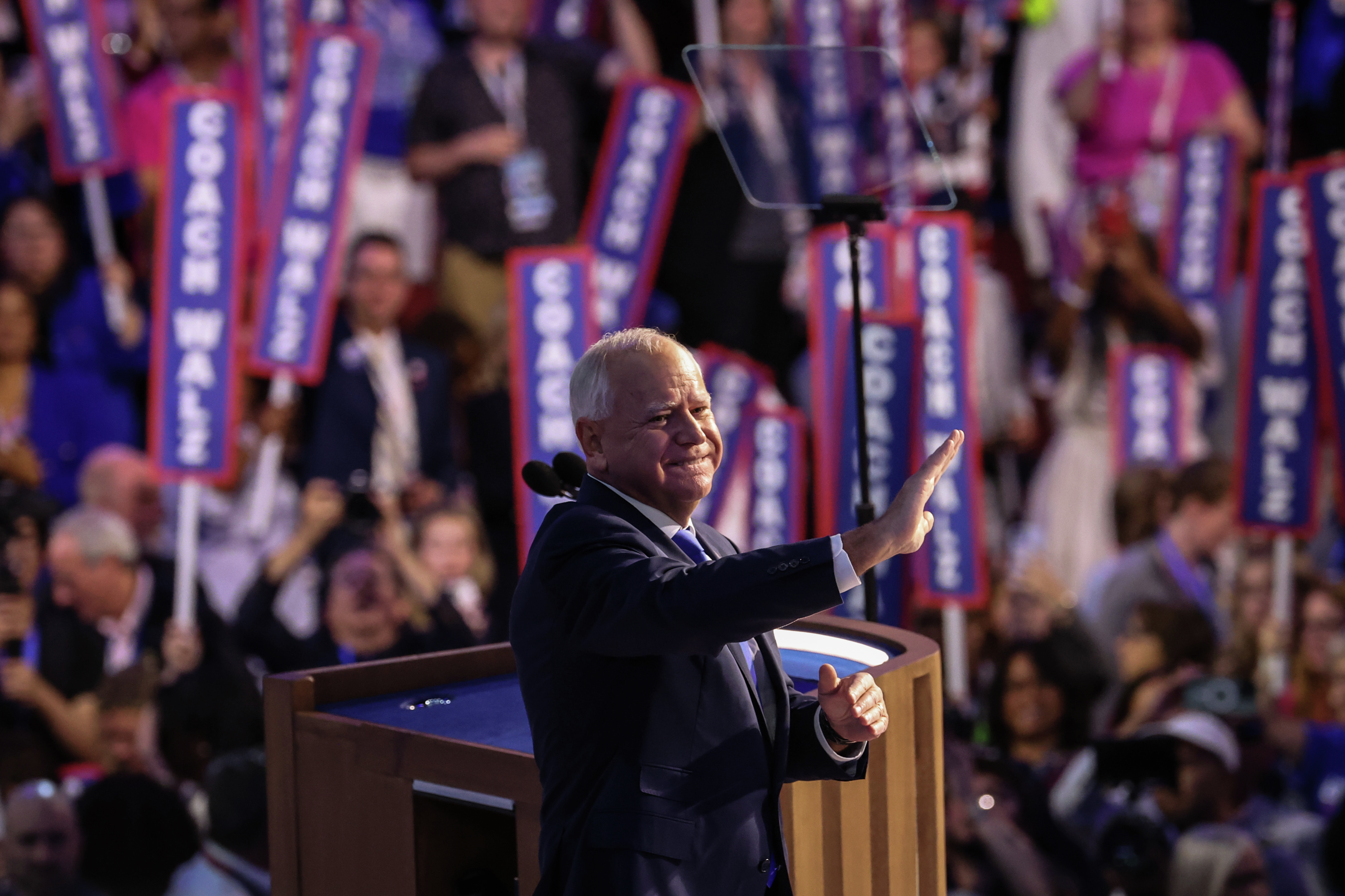 Walz leans into his coaching and teaching roots during DNC speech