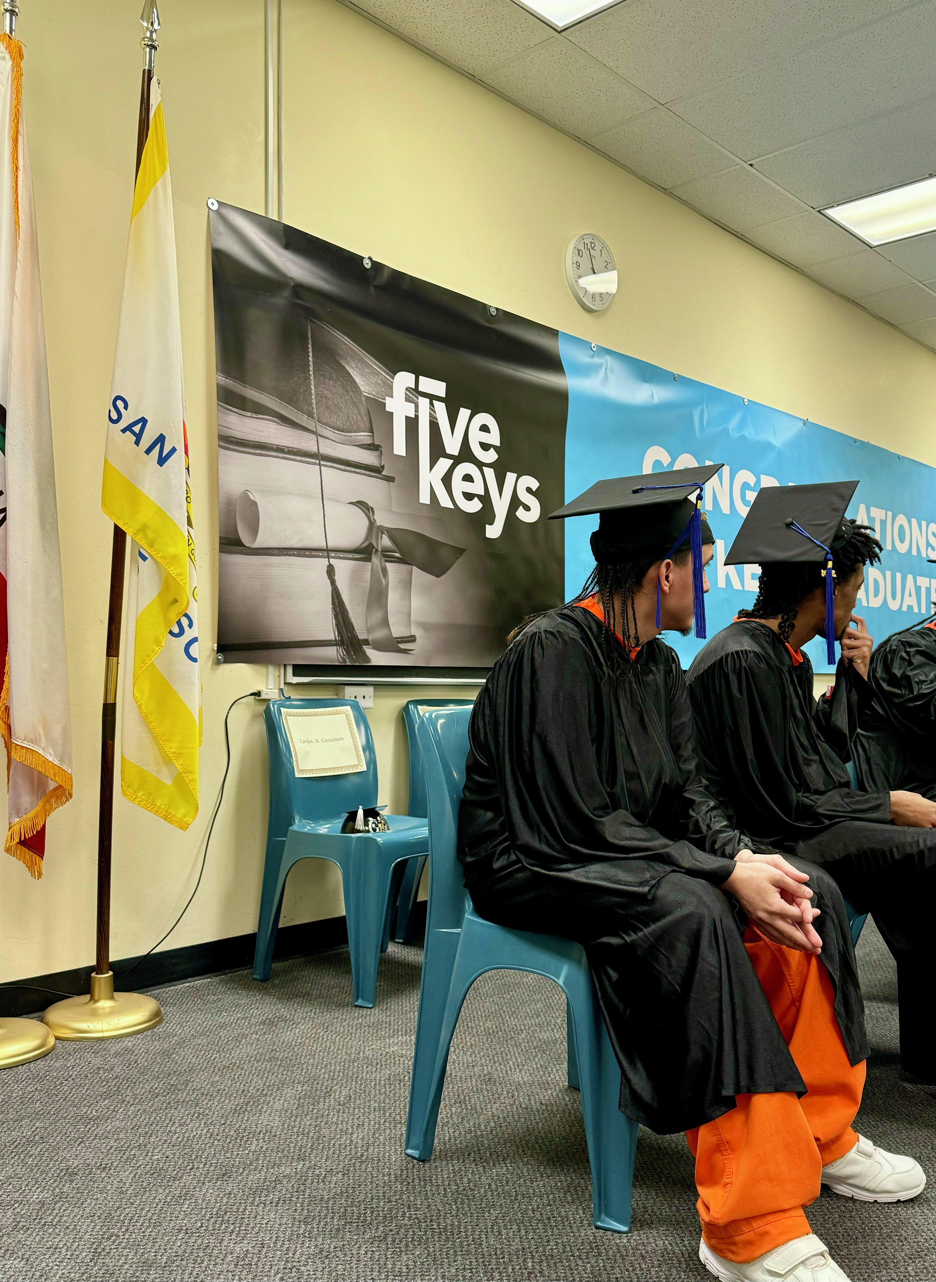 Students serving time celebrate graduation