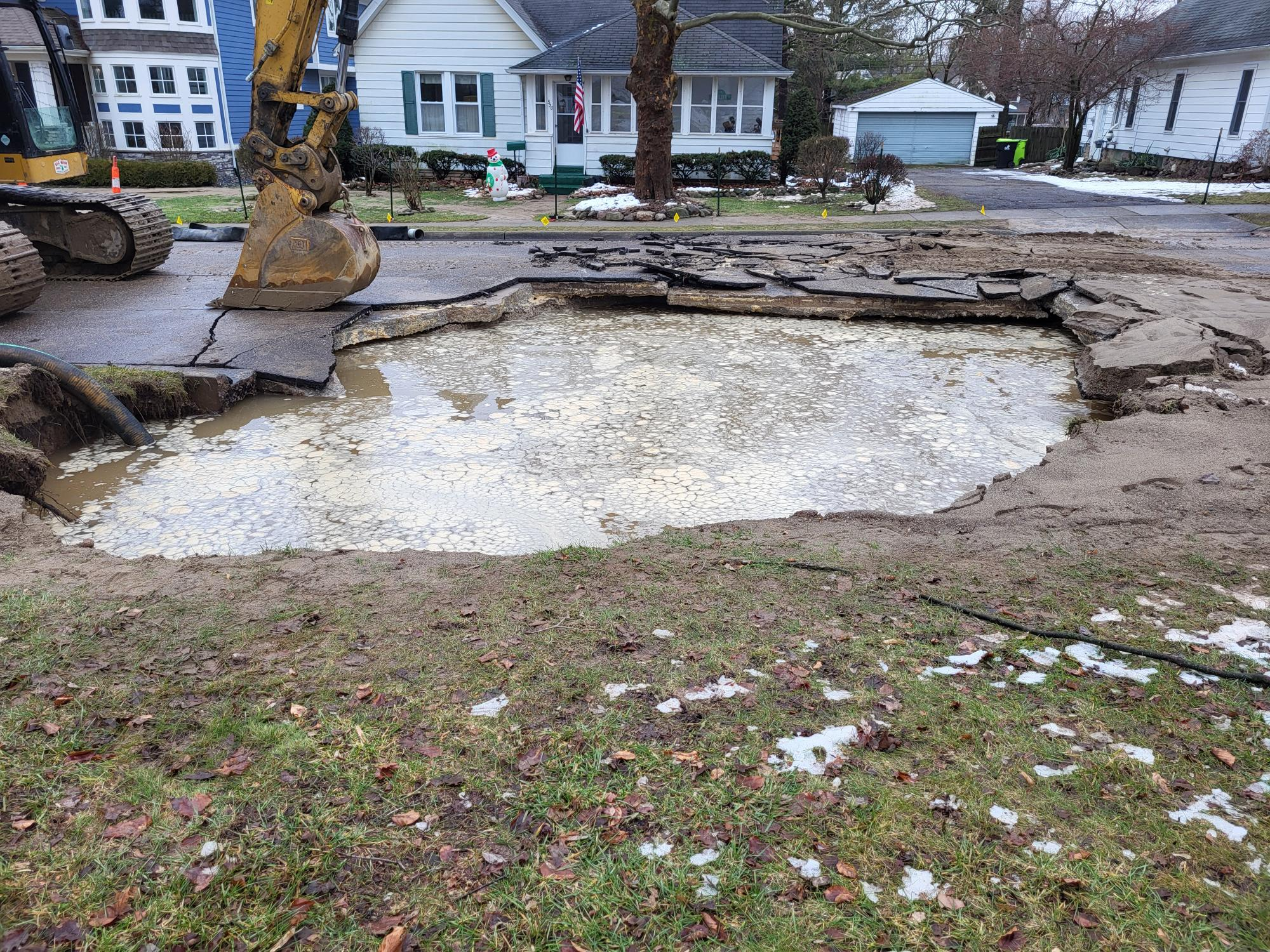 Efforts continue to address large water main break in Northville