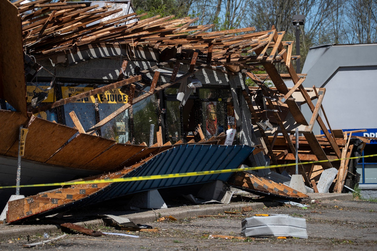 Two teens caught looting in a West Michigan town hard-hit by tornadoes