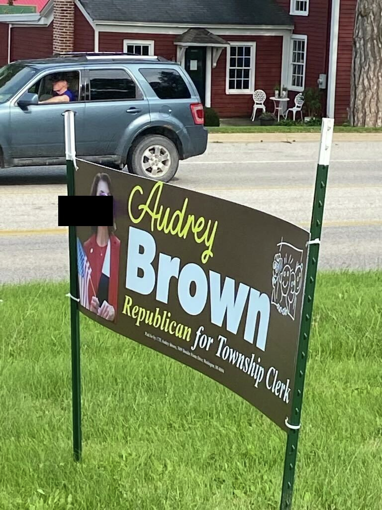 Vandals attach sex toy to candidate's face on campaign sign in Macomb County