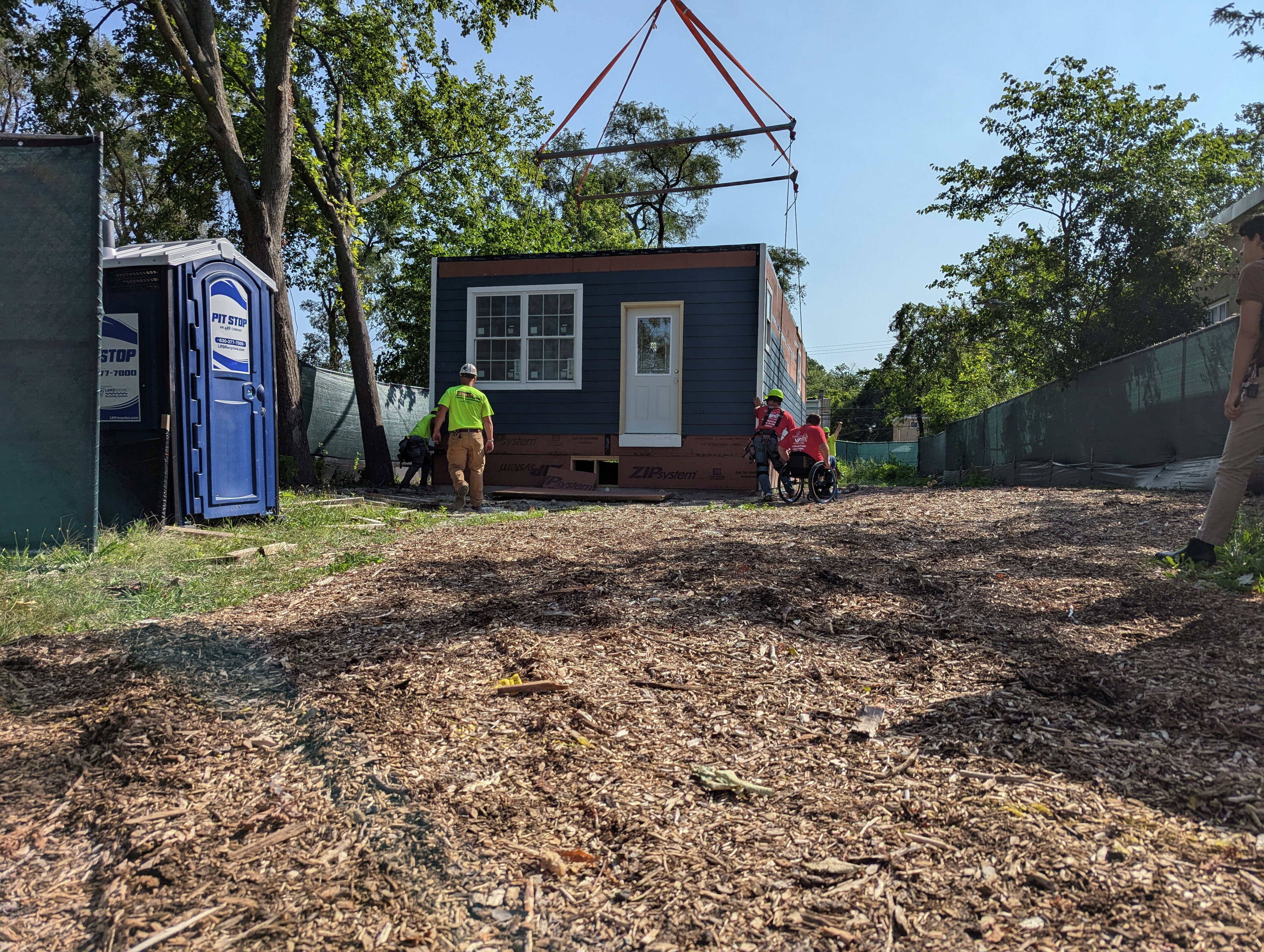 House built by Evanston high schoolers moves to its permanent address