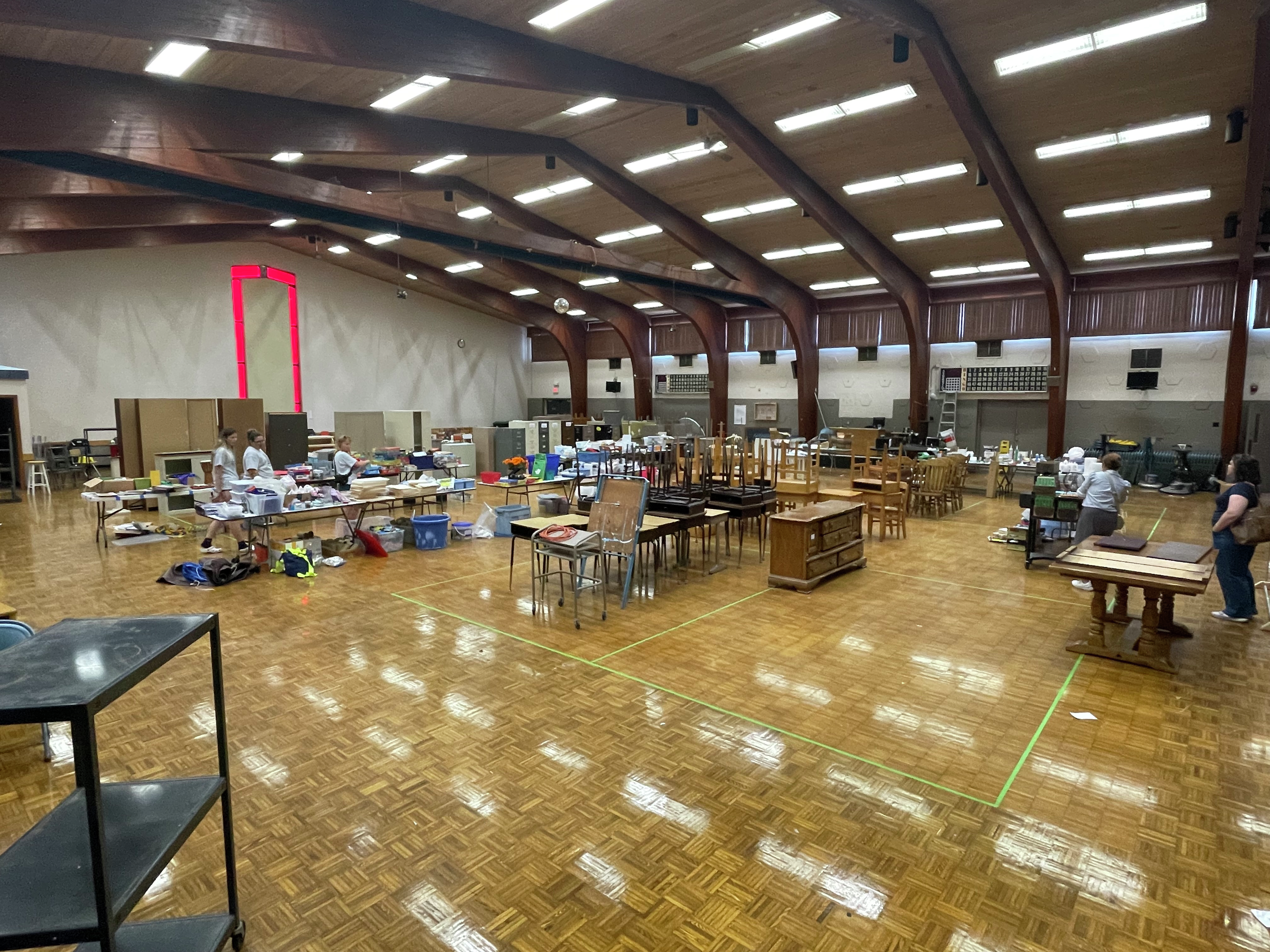 Former St. Andrew's teacher Marie Christopher at Thursday's church sale in Tonawanda