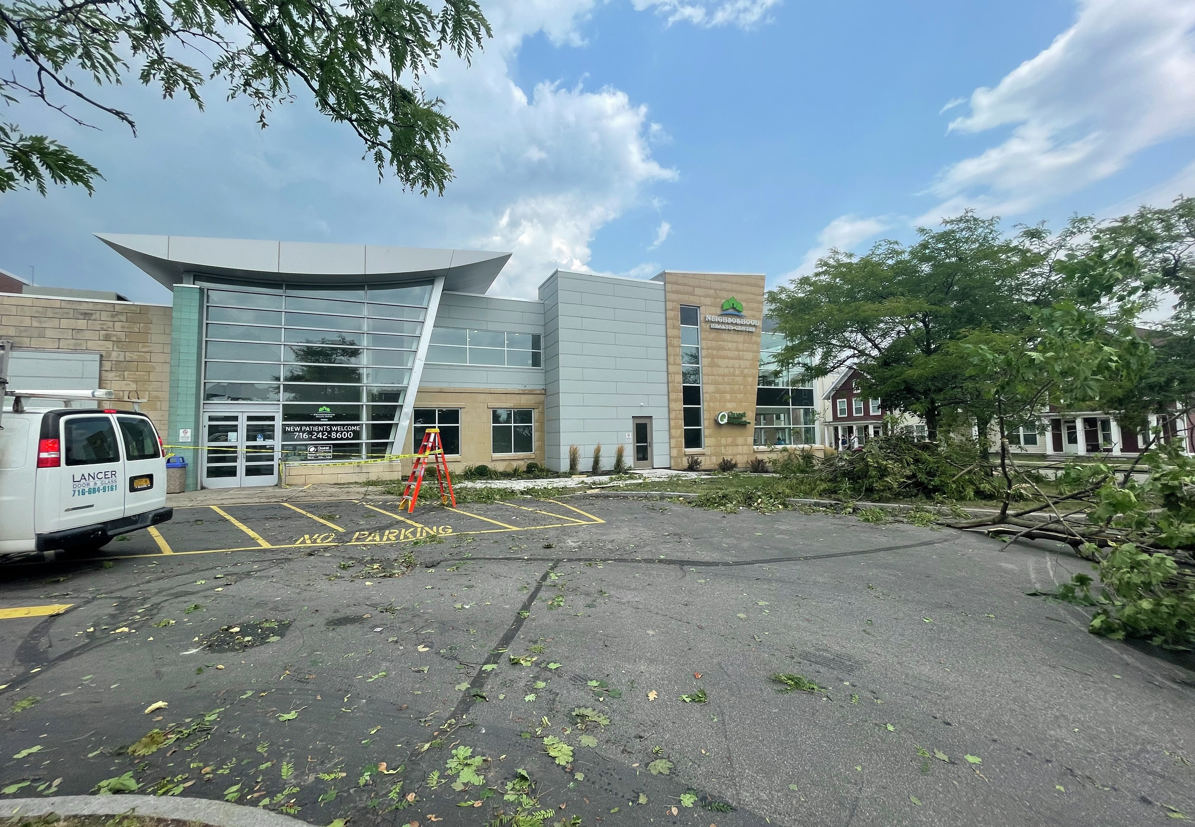 Tom Pappas reacts to the EF-1 tornado that tore through Buffalo on Monday