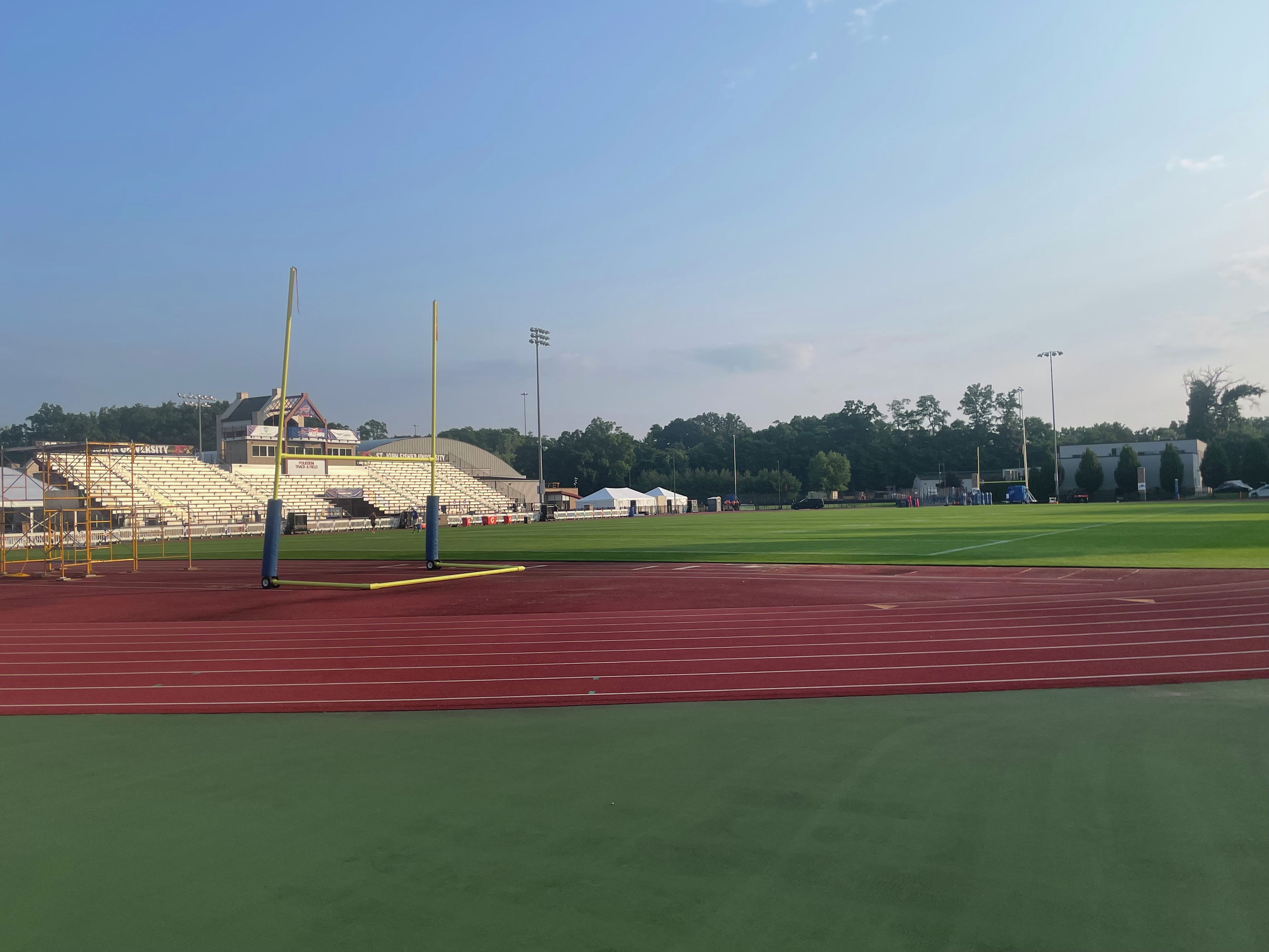 Bills fan Ellen from Greece, N.Y. taking in Day 1 of Bills training camp at St. John Fisher University in Pittsford