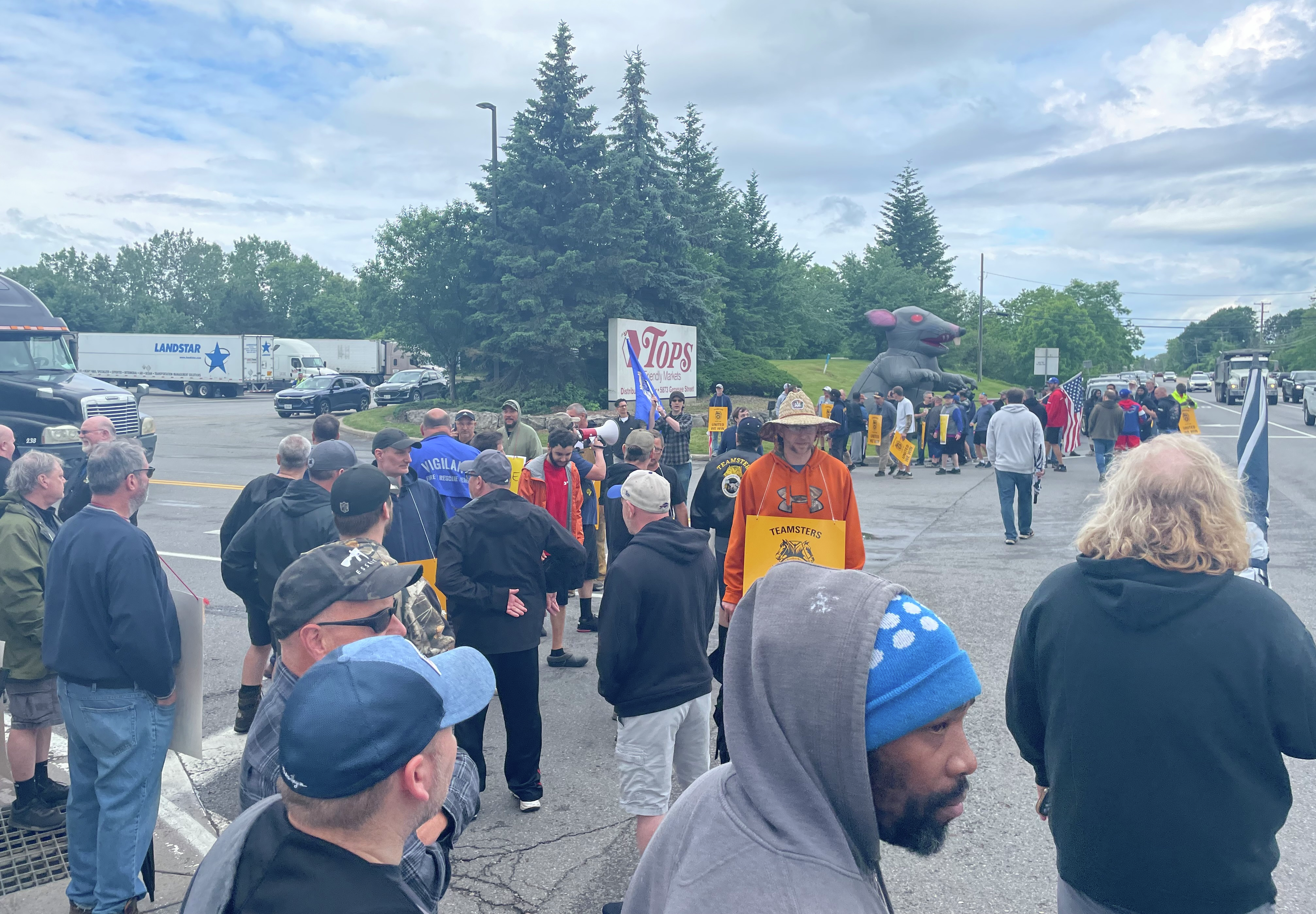 Tops warehouse worker Ross Vandermeulen on the workers strike taking place at the Tops Distribution Center on Genesee Street in Lancaster