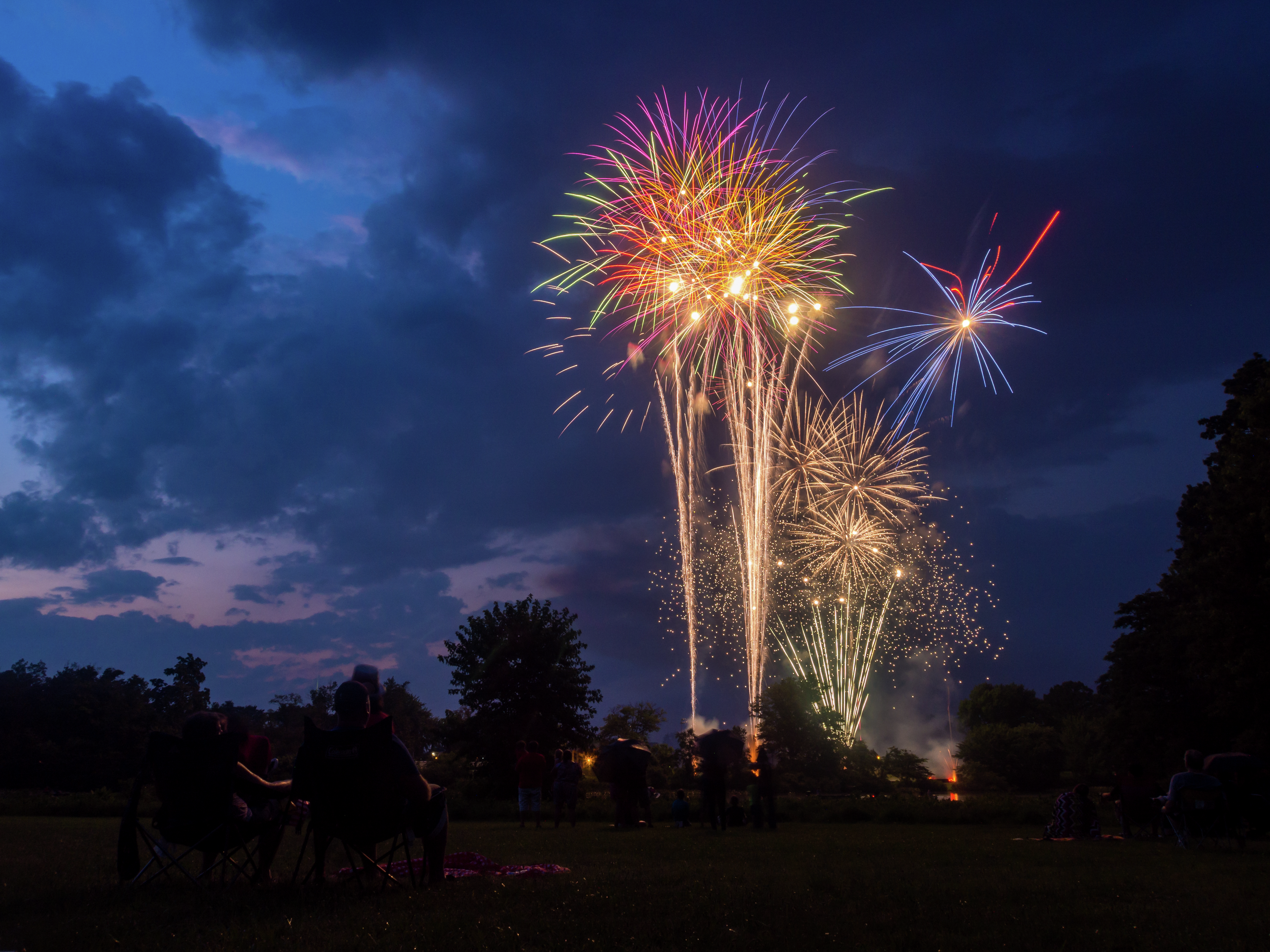 Colden Town Supervisor James DePasquale on fireworks in the Town Park on Saturday to celebrate the Fourth of July