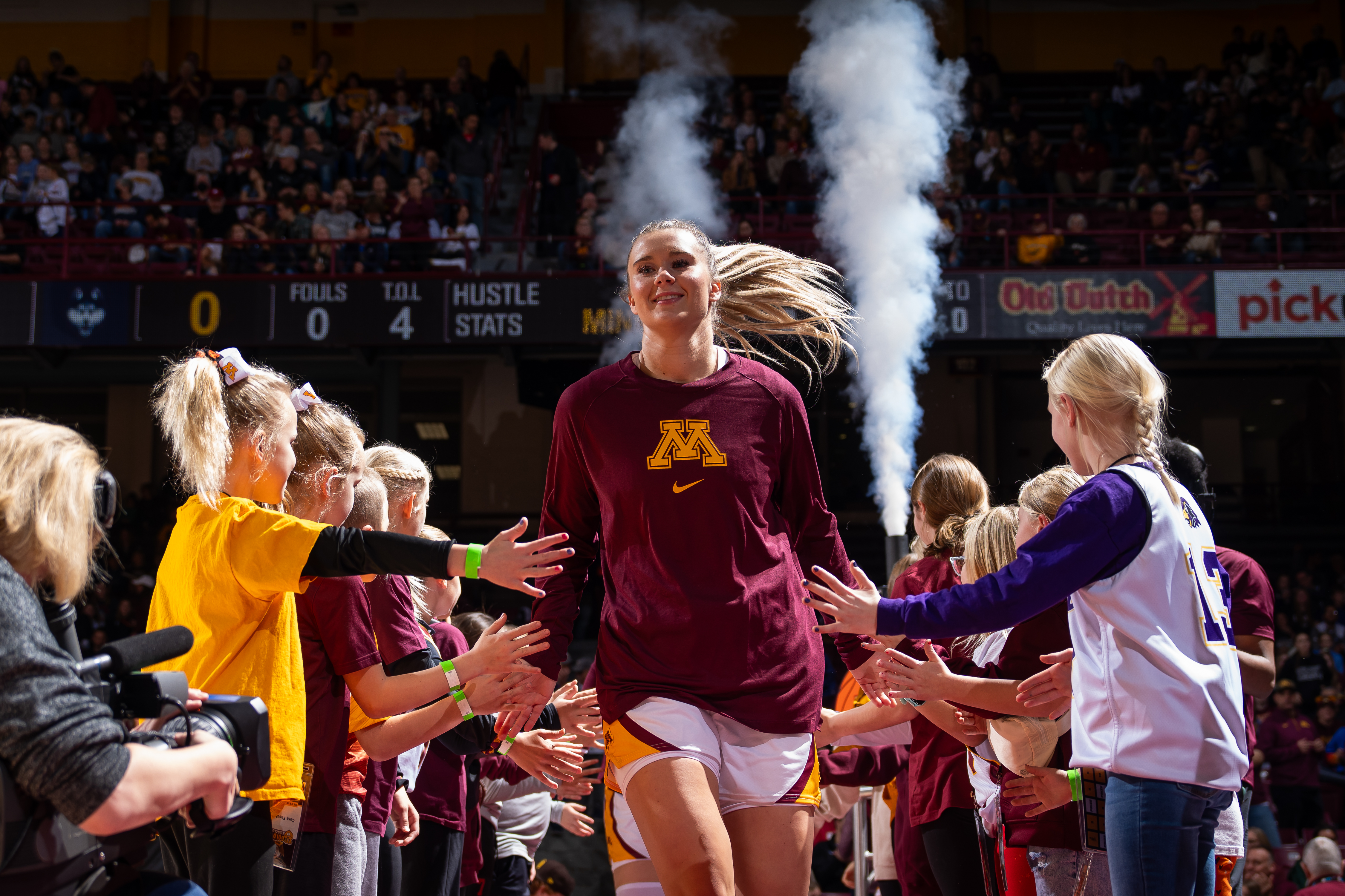 Mallory Heyer and the Gopher Women's Basketball team gets ready for a Sunday showdown at the barn.