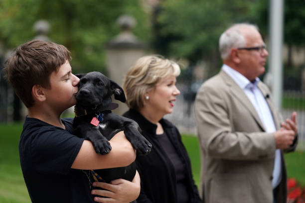 Scout, the family dog of Governor Tim Walz, gets his own bobblehead