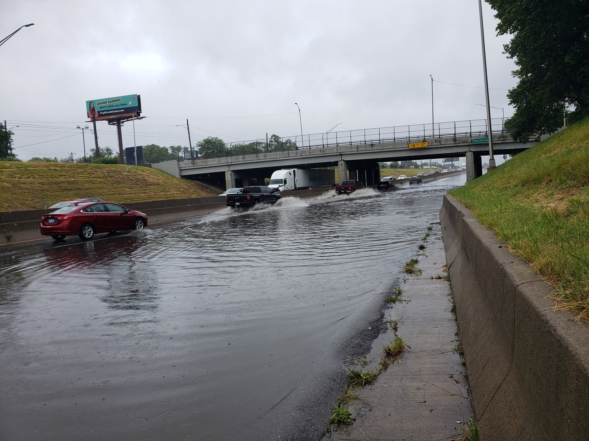 Don't drive into it! Heavy rains from Beryl flooding out roadways around Metro Detroit