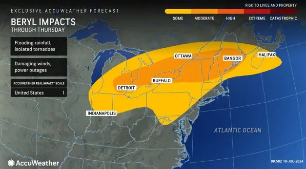 Beryl bringing 1.5-2" of rain north of Buffalo and severe storms south, says NWS Meteorologist Jim Mitchell