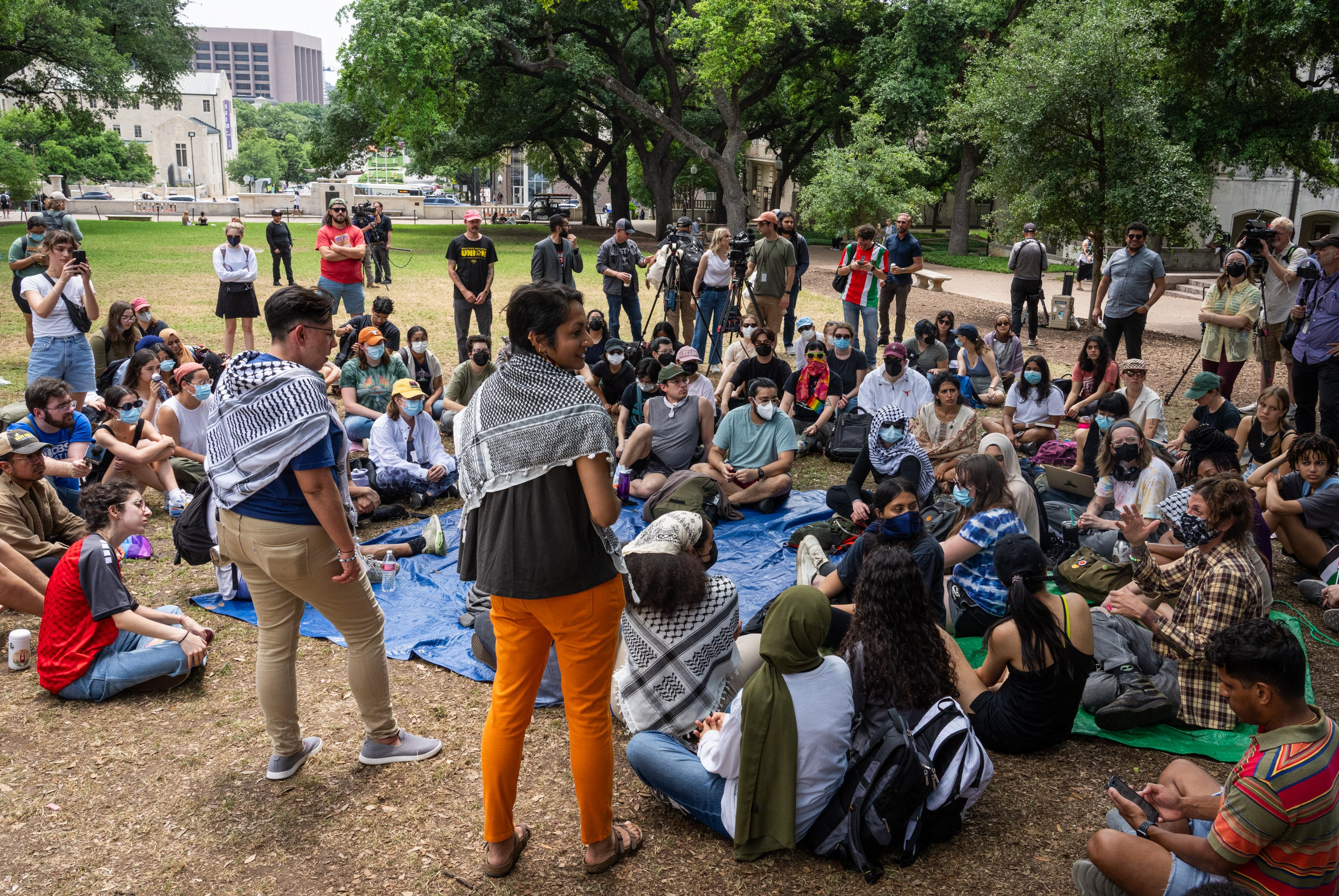 Protests continue on University of Texas campus in Austin