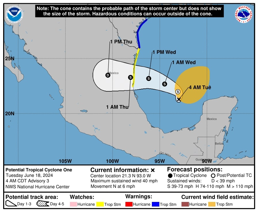 Tropical Storm expected to develop in the Gulf of Mexico