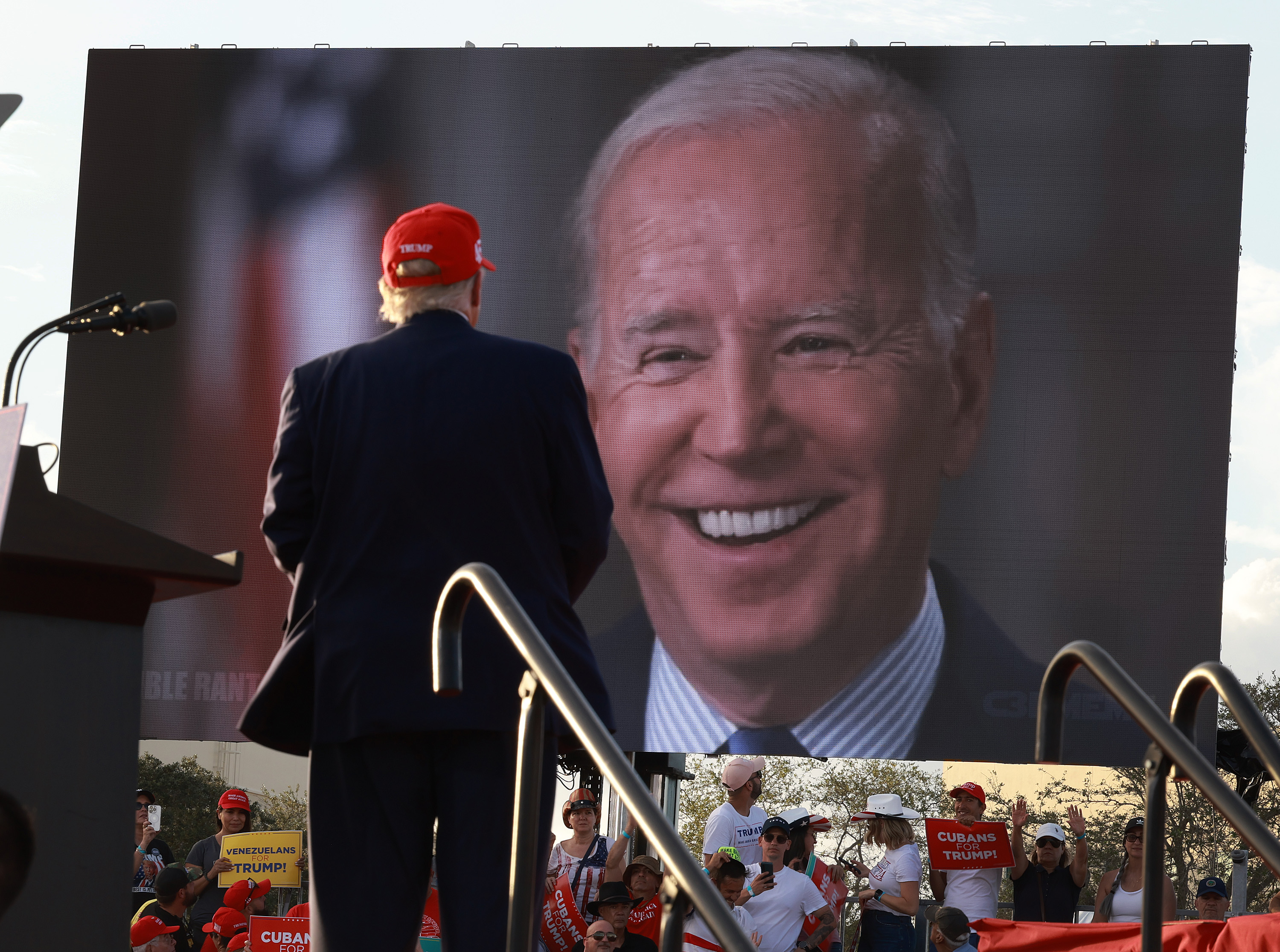 Former President Trump gains support vs. President Biden in new poll