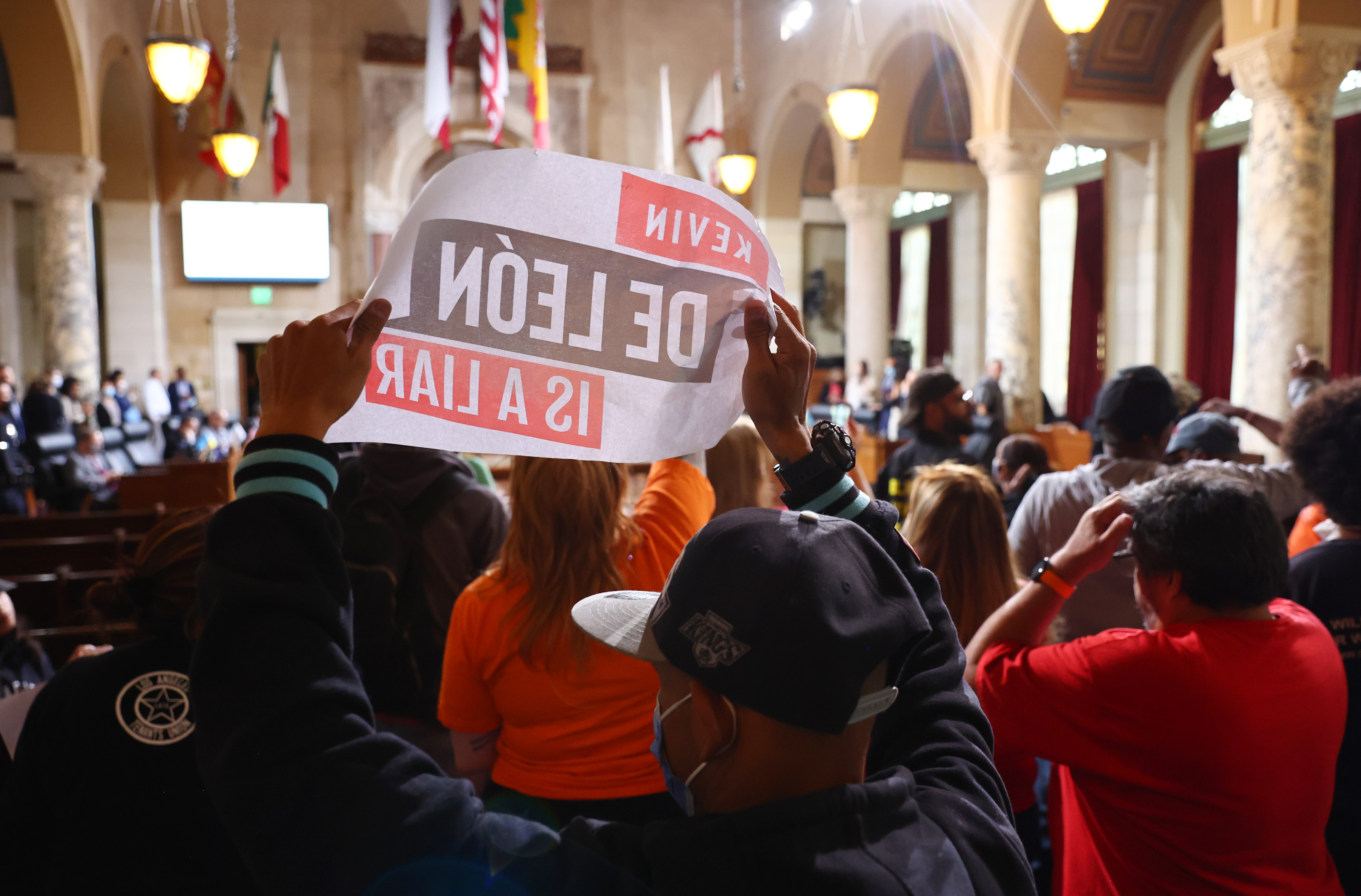 A year after the racist tapes scandal, Kevin de León is still at City Hall – and so are the protesters