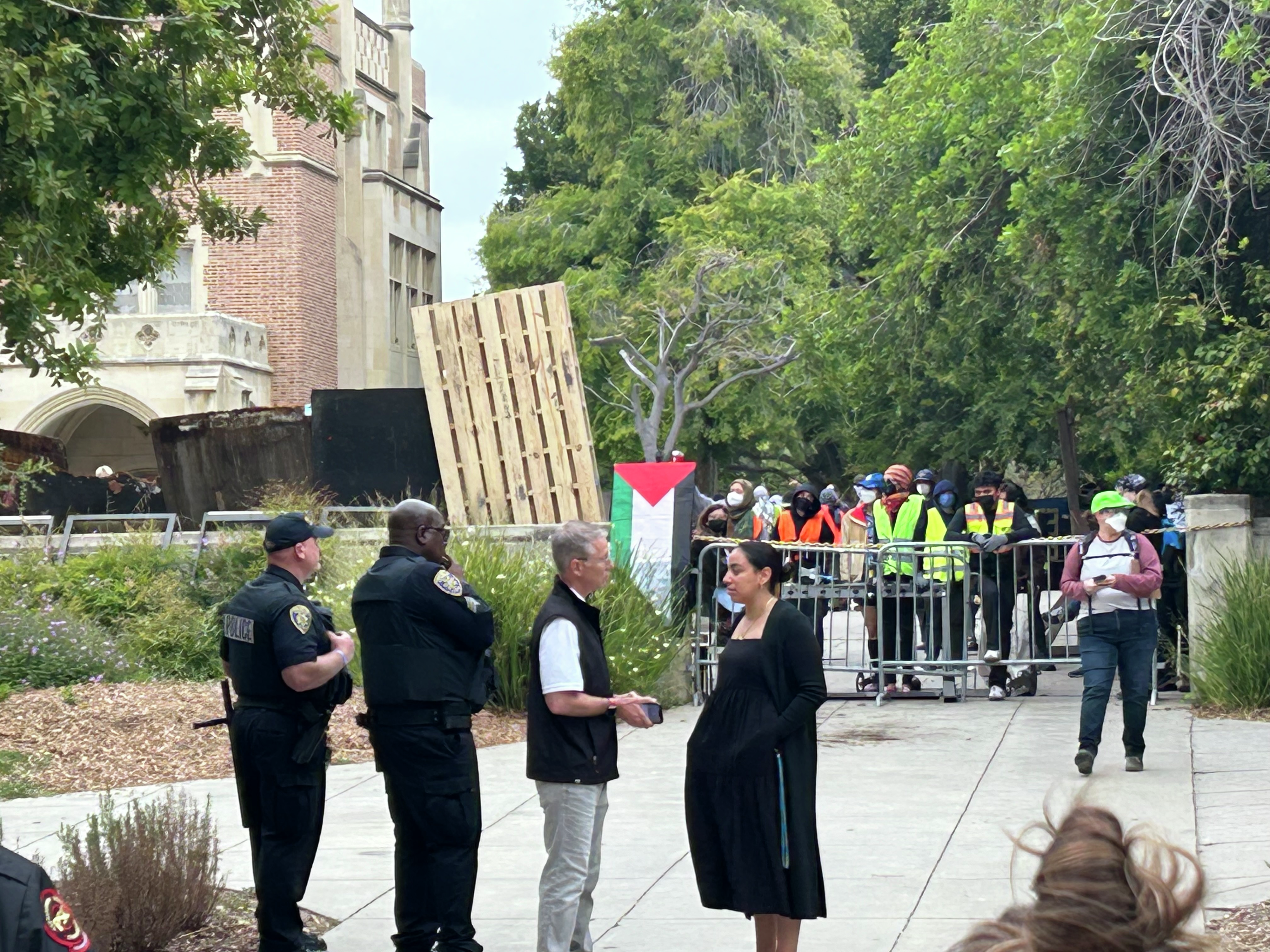 Pro-Palestinian protestors return UCLA, set up new encampment