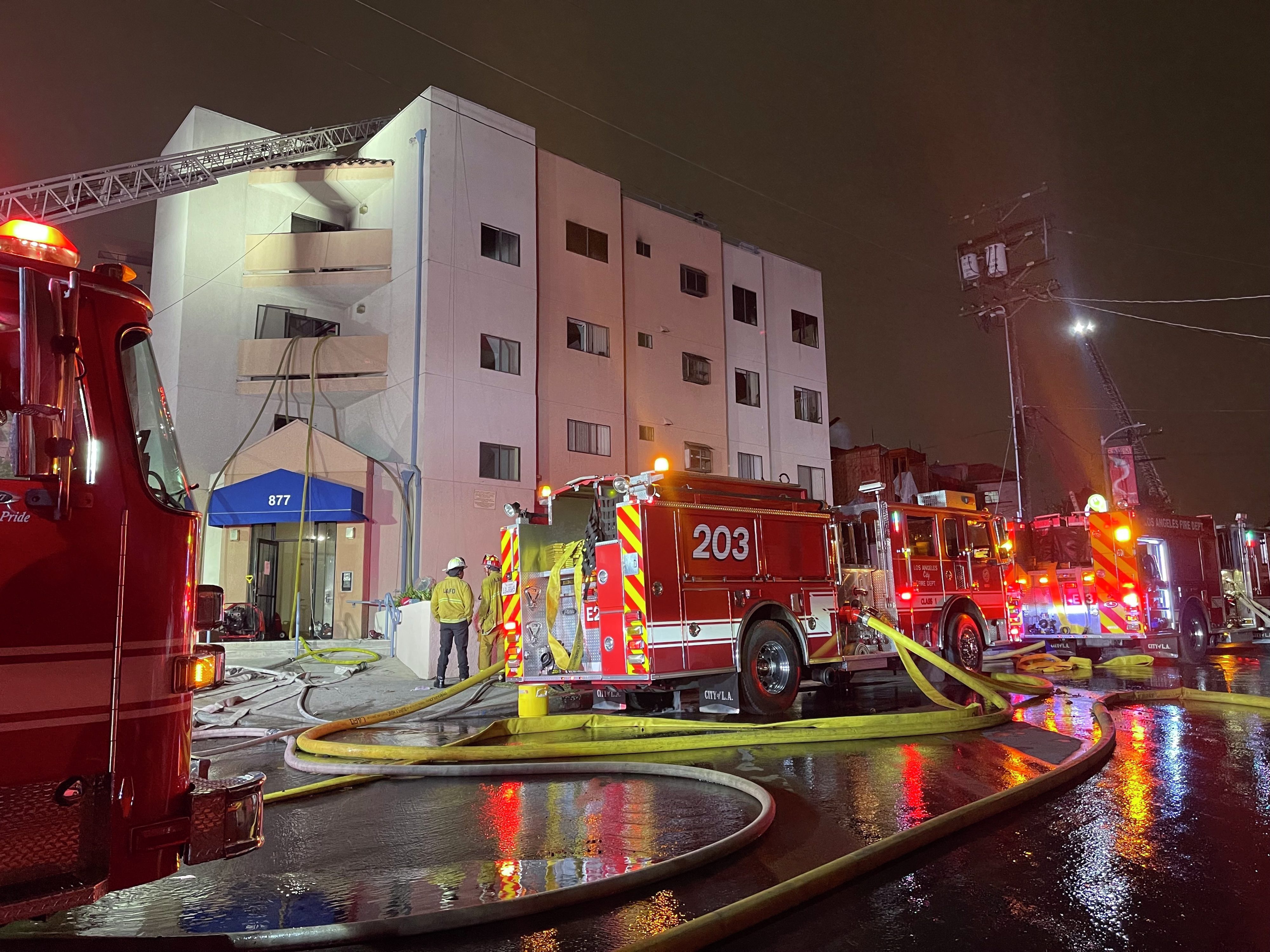 One person critically injured in apartment fire in Chinatown