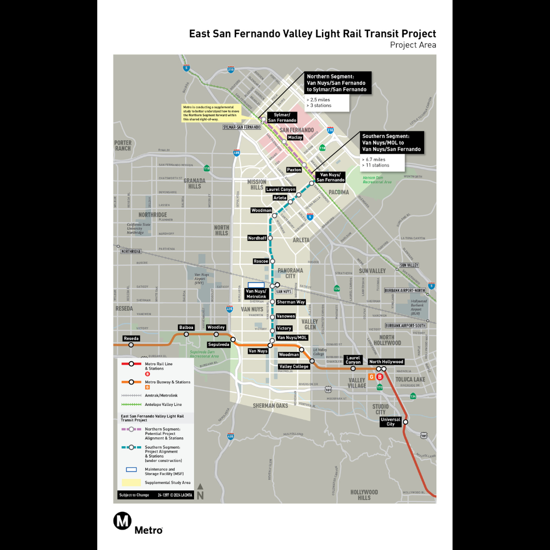 $893M federal grant for East San Fernando Valley Light Rail project