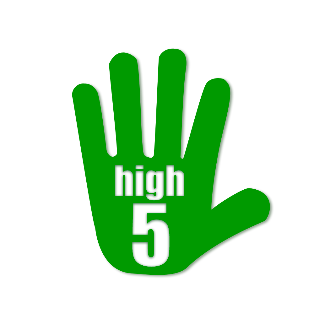 Дай пять. Хай Файв. High Five картинка. Лого High Five. High 5.