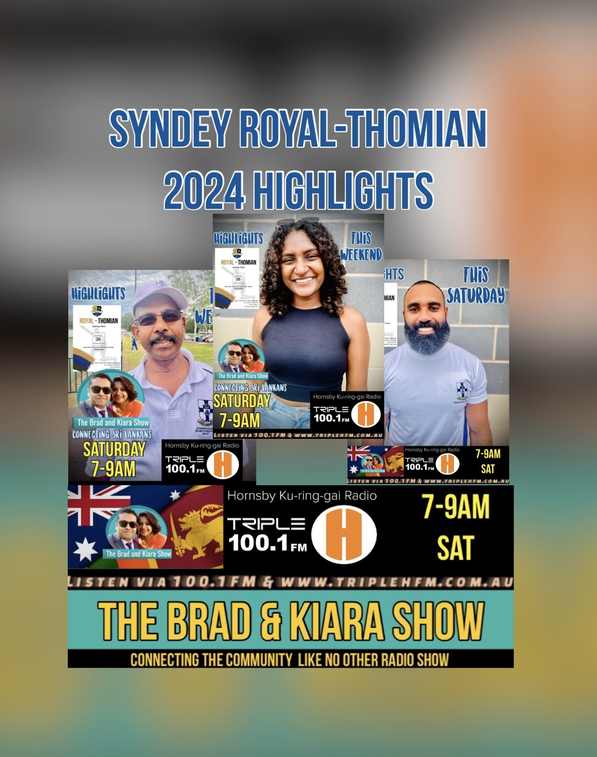 The Brad & Kiara Show SAT 7AM Promoting Sri Lankan Events Royal Thomians Sydney 2024 at Kareela Reserve on 26 JAN Highlights PODCAST 2