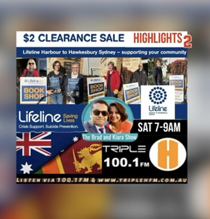 The Brad & Kiara Show Every SAT 7-9am on Triple H 100.1 FM  Lifeline Harbour to Hawkesbury Sydney May 2023 $2 Book Clearance Sale at Hornsby War Memorial Hall  Highlights 2 