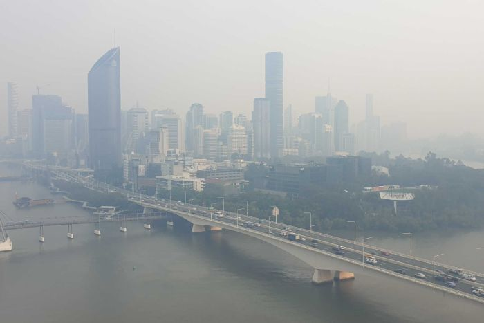 Brisbane's air quality is still VERY POOR, as 150 blazes continue burning across two States