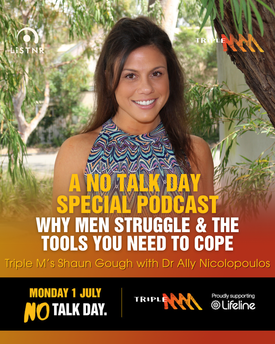 No Talk Day Special Podcast | 1. Why Men Struggle And The Tools You Need To Cope Better With Lifeline's Dr Ally Nicolopoulos cover image