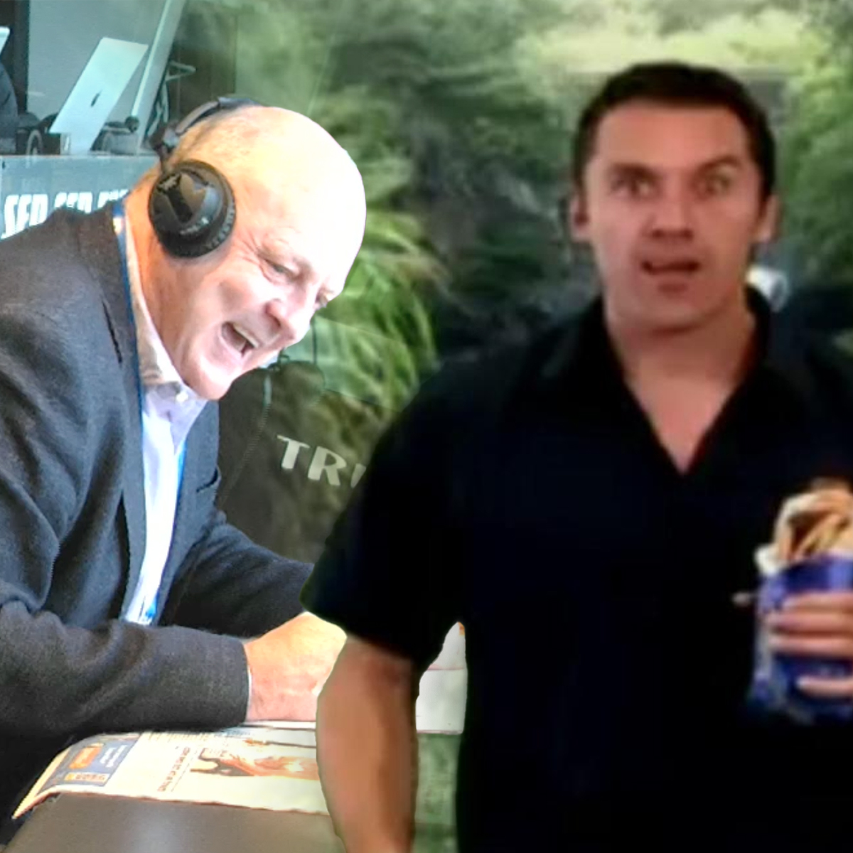 Billy plays the Souvlaki Hut ad to Anthony Koutoufides!