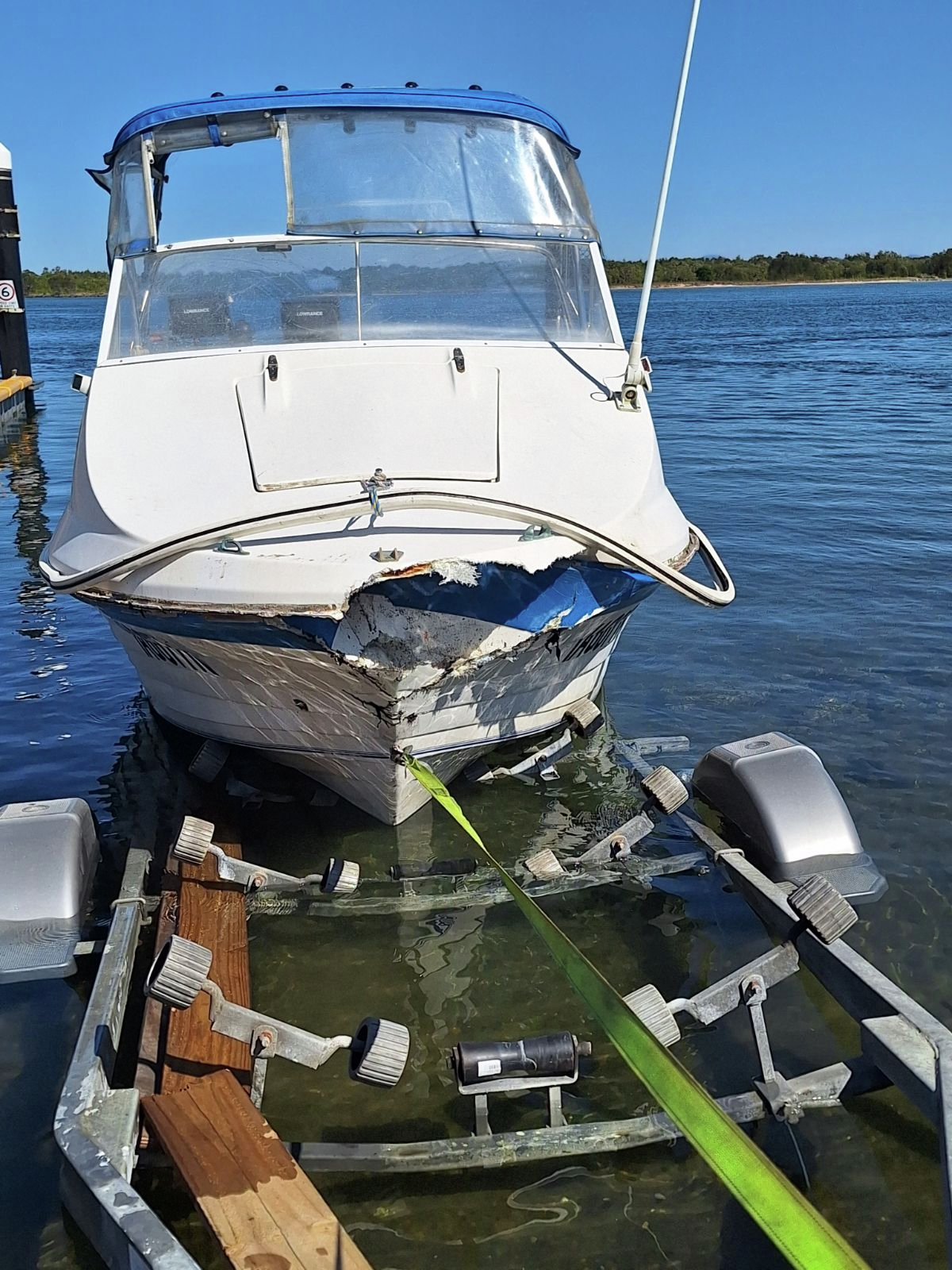 A lucky escape for a fisherman after a whale struck his boat