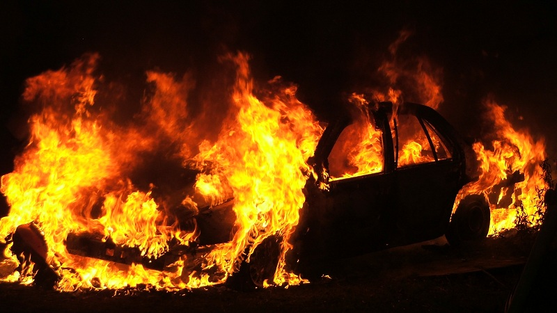 Driver escapes serious injury after Southport car crash and fire