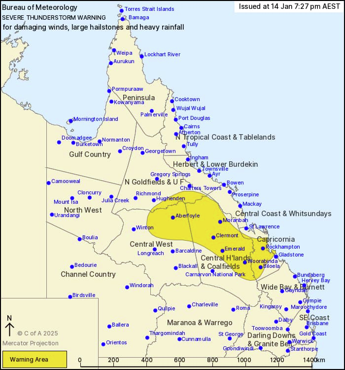 107 km/h wind gusts recorded in Yeppoon during storm