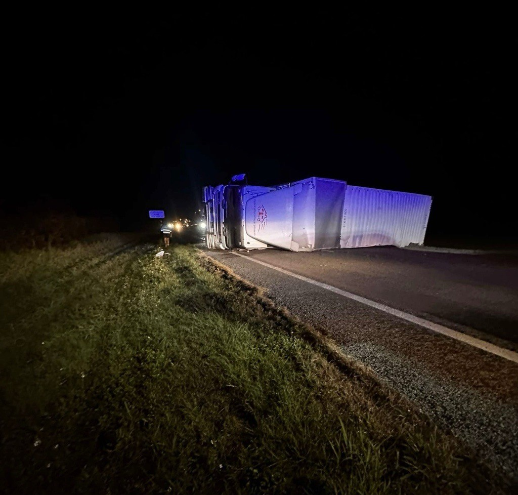 Bruce highway blocked South of Proserpine due to truck rollover