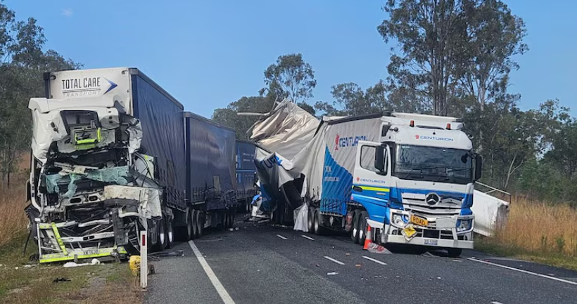 Bruce hwy back open following serious Gladstone truck pileup