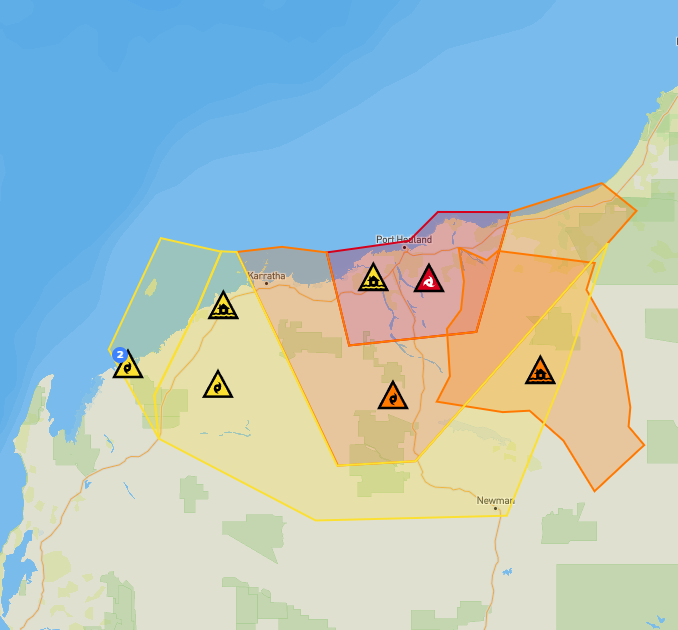 Emergency warning in place as Cyclone Zelia continues to track towards Pilbara coast