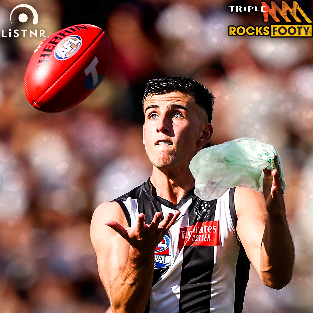 Triple M's call of Nick Daicos marking a plastic bag