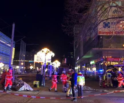 Car ploughs into crowded Christmas market, killing several people